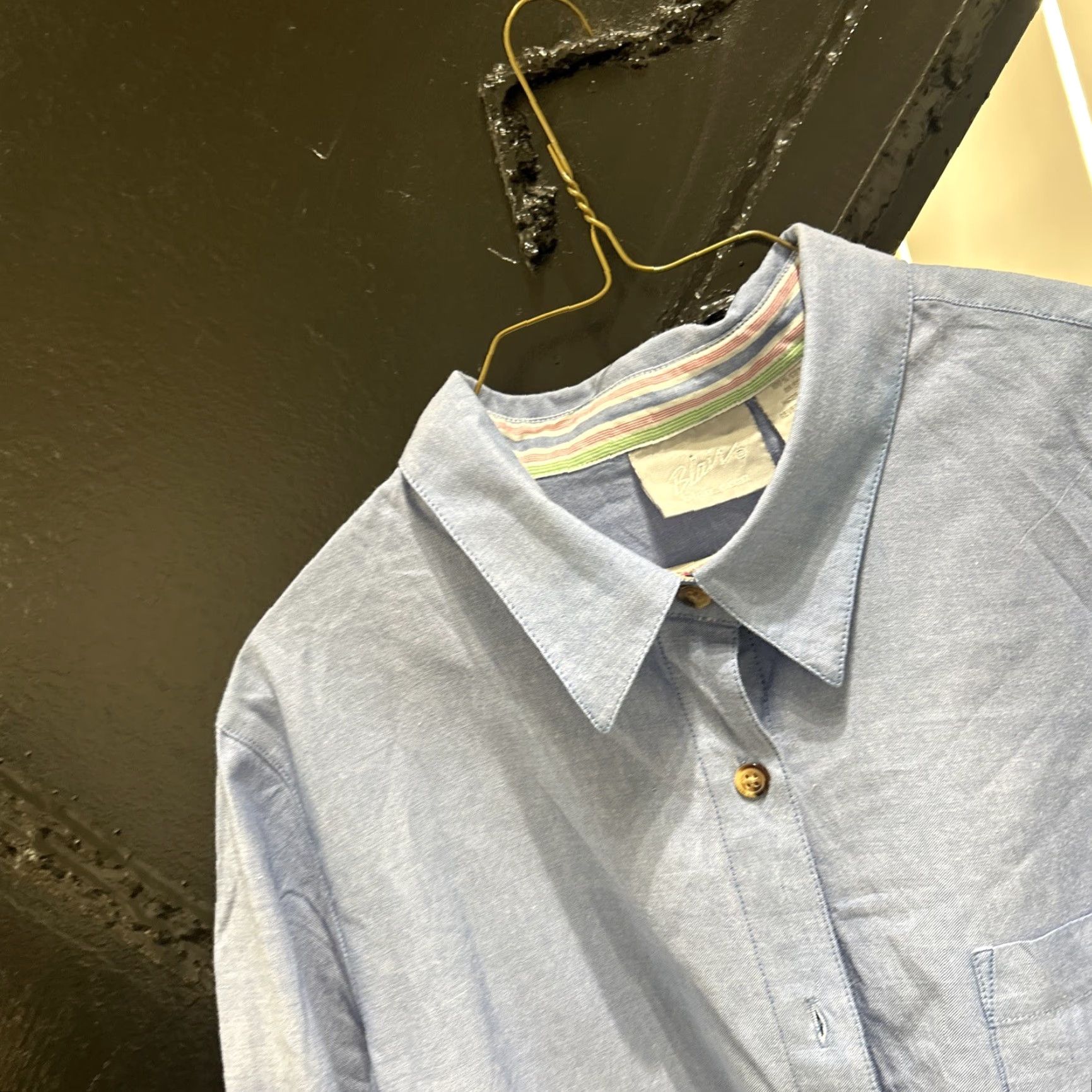 Blair Blair Blouse XLG Light Blue Linen Women's Size L / US 10 / IT 46 - 7 Thumbnail