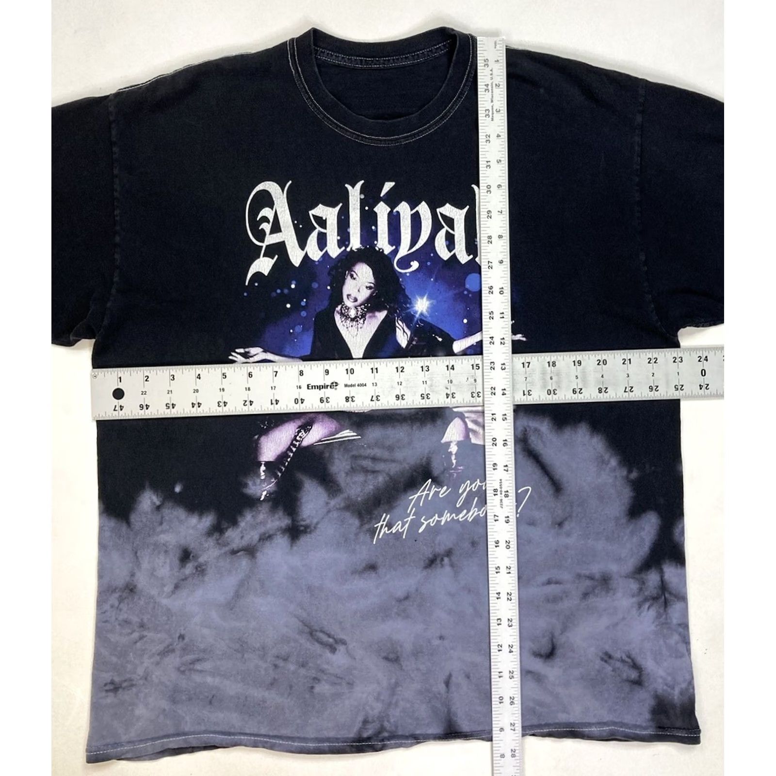 Vintage Aaliyah Are You That Somebody Graphic T-shirt Men XL Black Tie Dye Music Shirt Size US XL / EU 56 / 4 - 6 Thumbnail