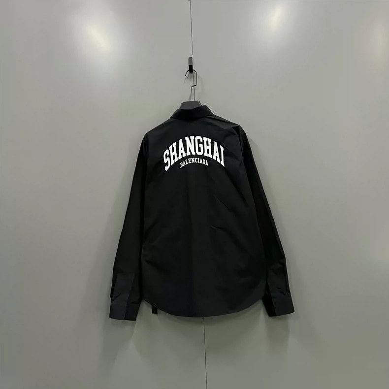 Balenciaga Balenciaga size 38 Black Back Embroidery Logo Shirt Size US XS / EU 42 / 0 - 2 Thumbnail