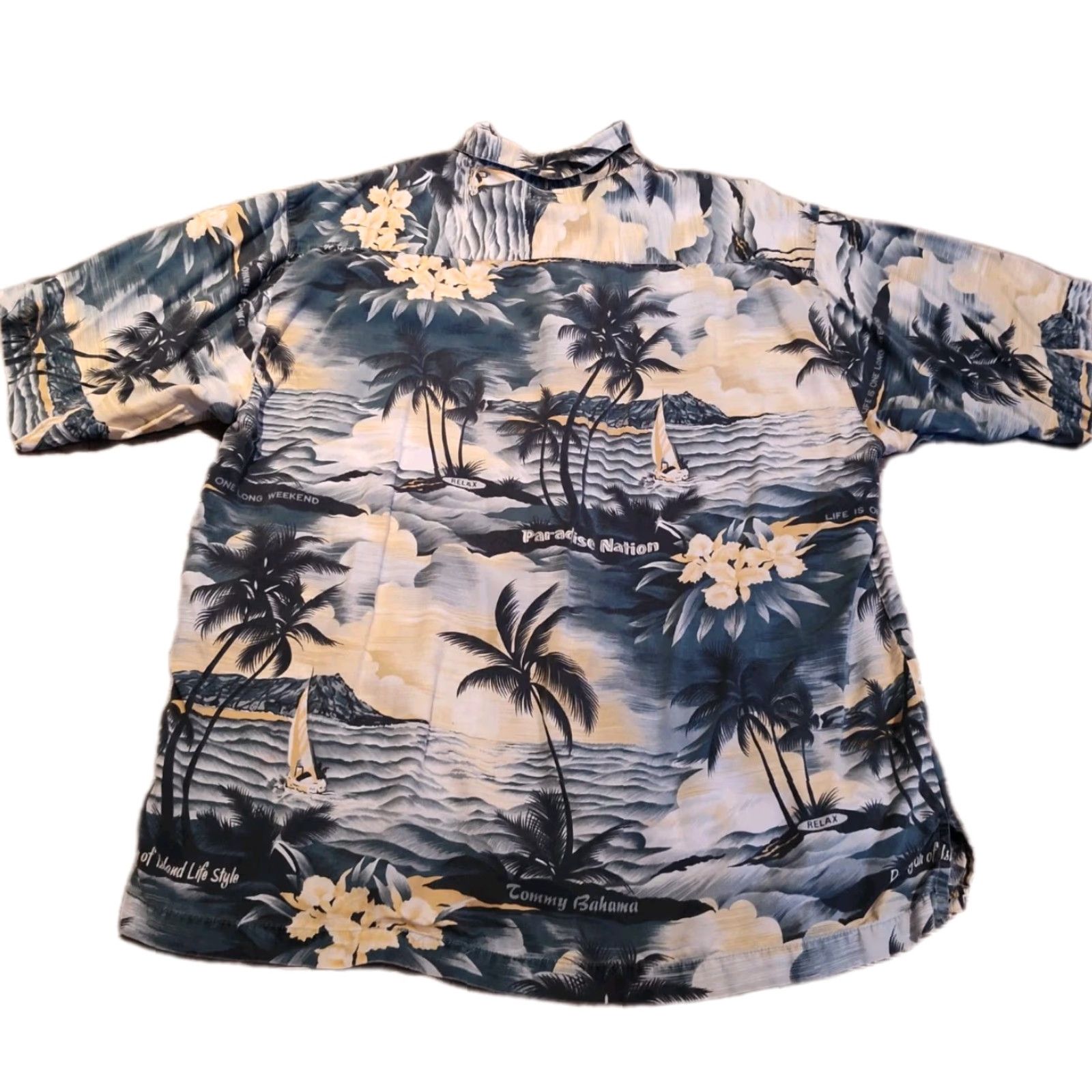 Tommy Bahama VINTAGE Tommy Bahama Shirt Men Large Rayon Short Sleeve Floral Print Pockets Tropical 90s Size US L / EU 52-54 / 3 - 3 Thumbnail