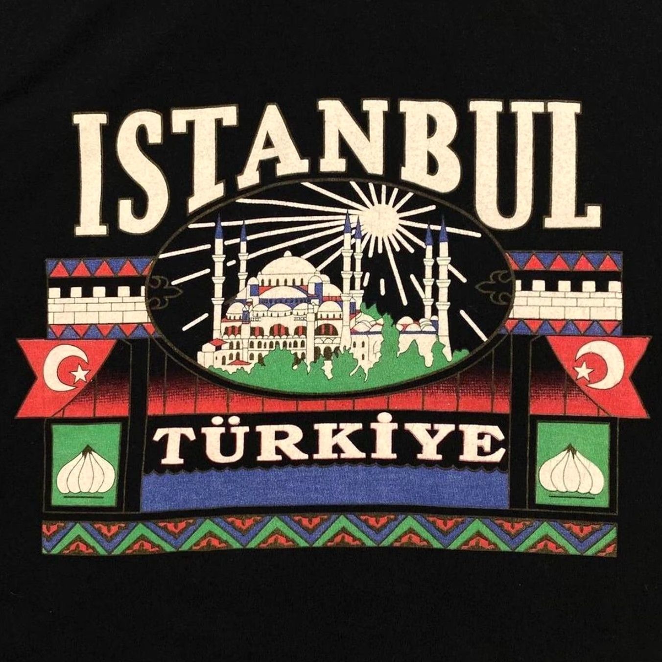 Other ISTANBUL “Turkiye” Souvenir Spellout Graphic T-Shirt Medium Mens Black Size US M / EU 48-50 / 2 - 2 Thumbnail