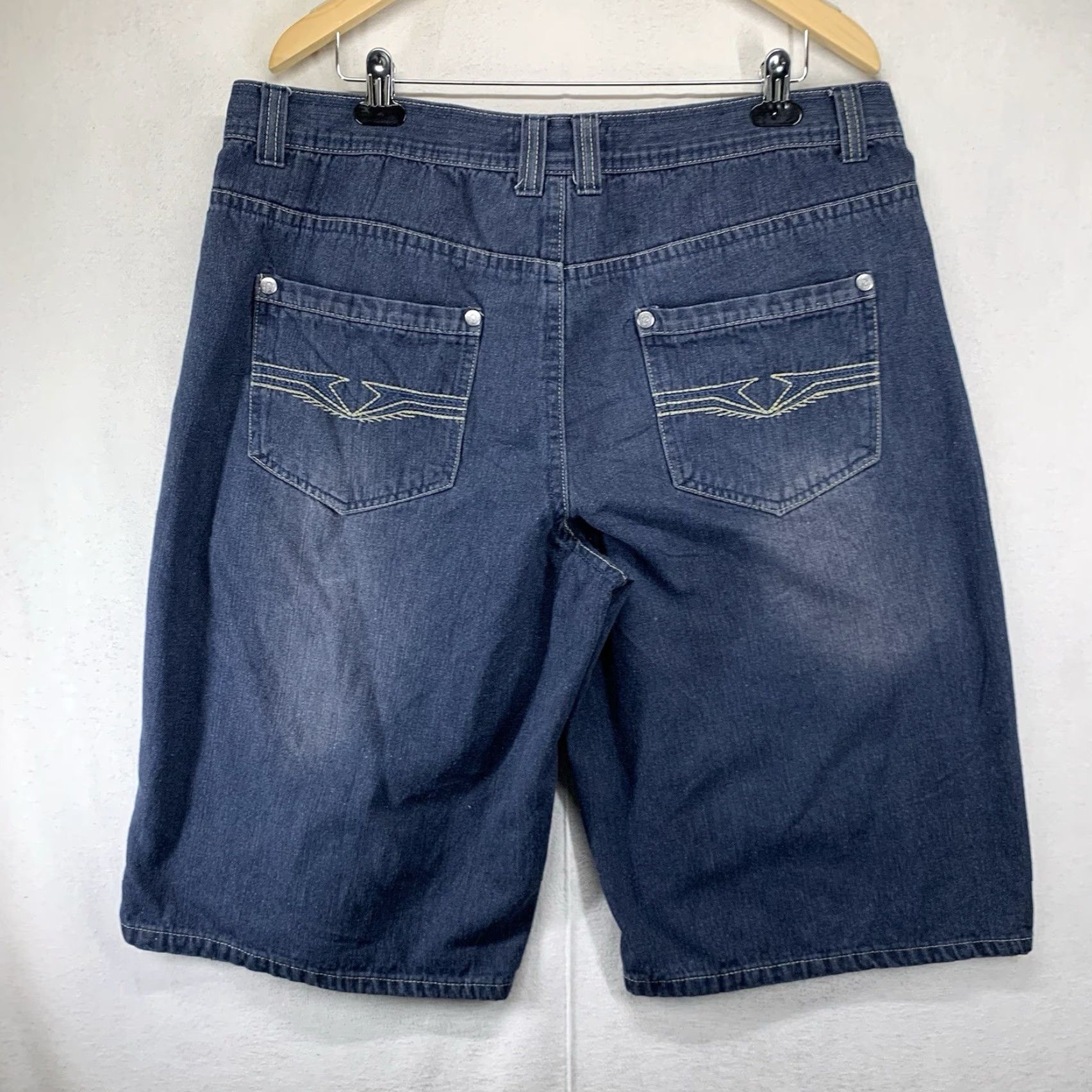Southpole VINTAGE Jinzu Baggy Shorts 38 Denim Jean Hip Hop Skater 90s Blue Mens Size US 38 / EU 54 - 2 Thumbnail