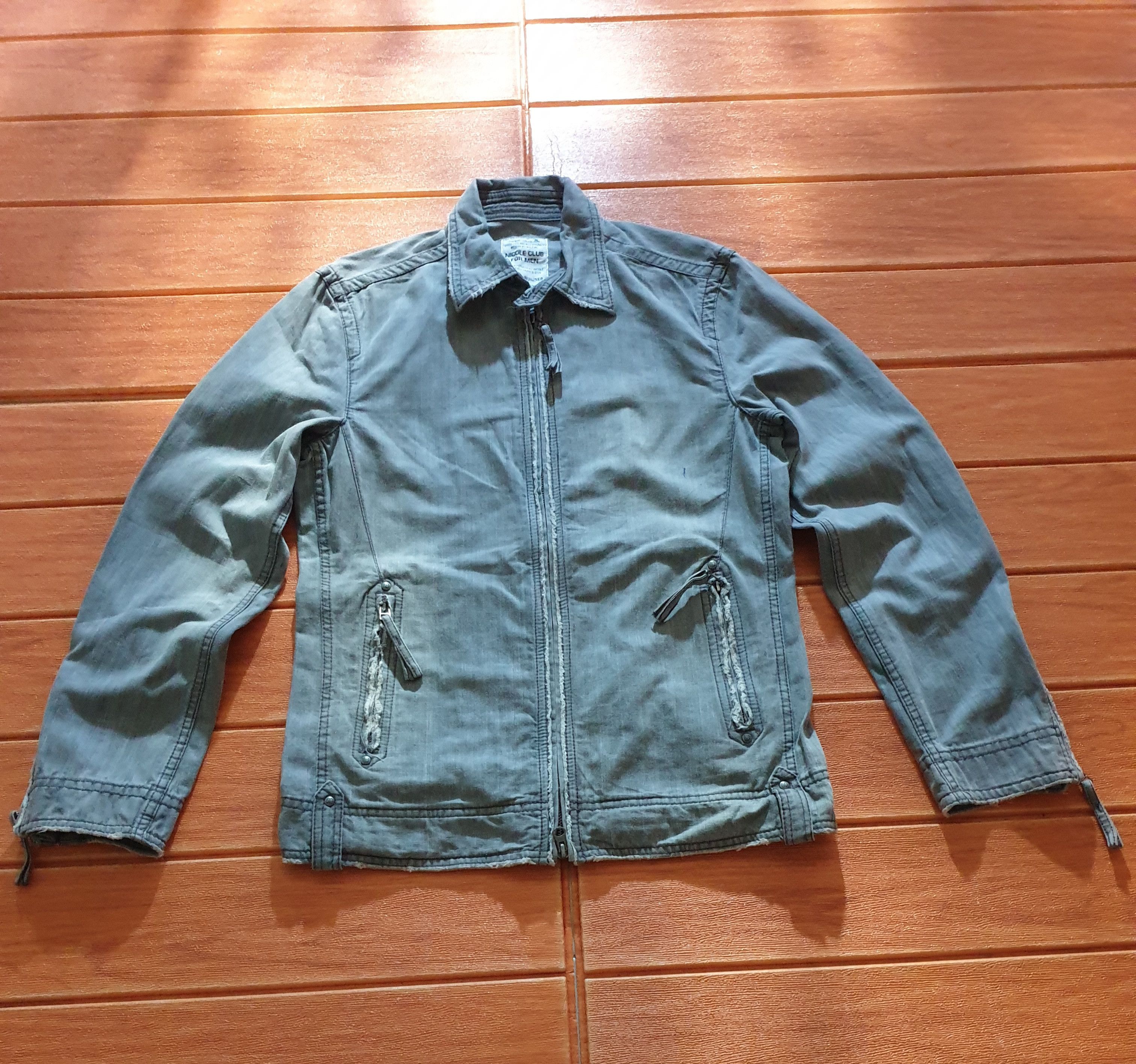 Nicole Club 💥Nicole club for man matsuda grey colour denim jacket Size US M / EU 48-50 / 2 - 5 Thumbnail