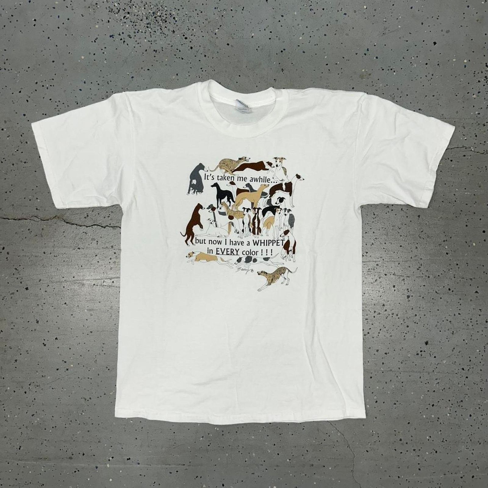 Gildan Y2K White Gildan cotton dog t-shirt Size L / US 10 / IT 46 - 1 Thumbnail
