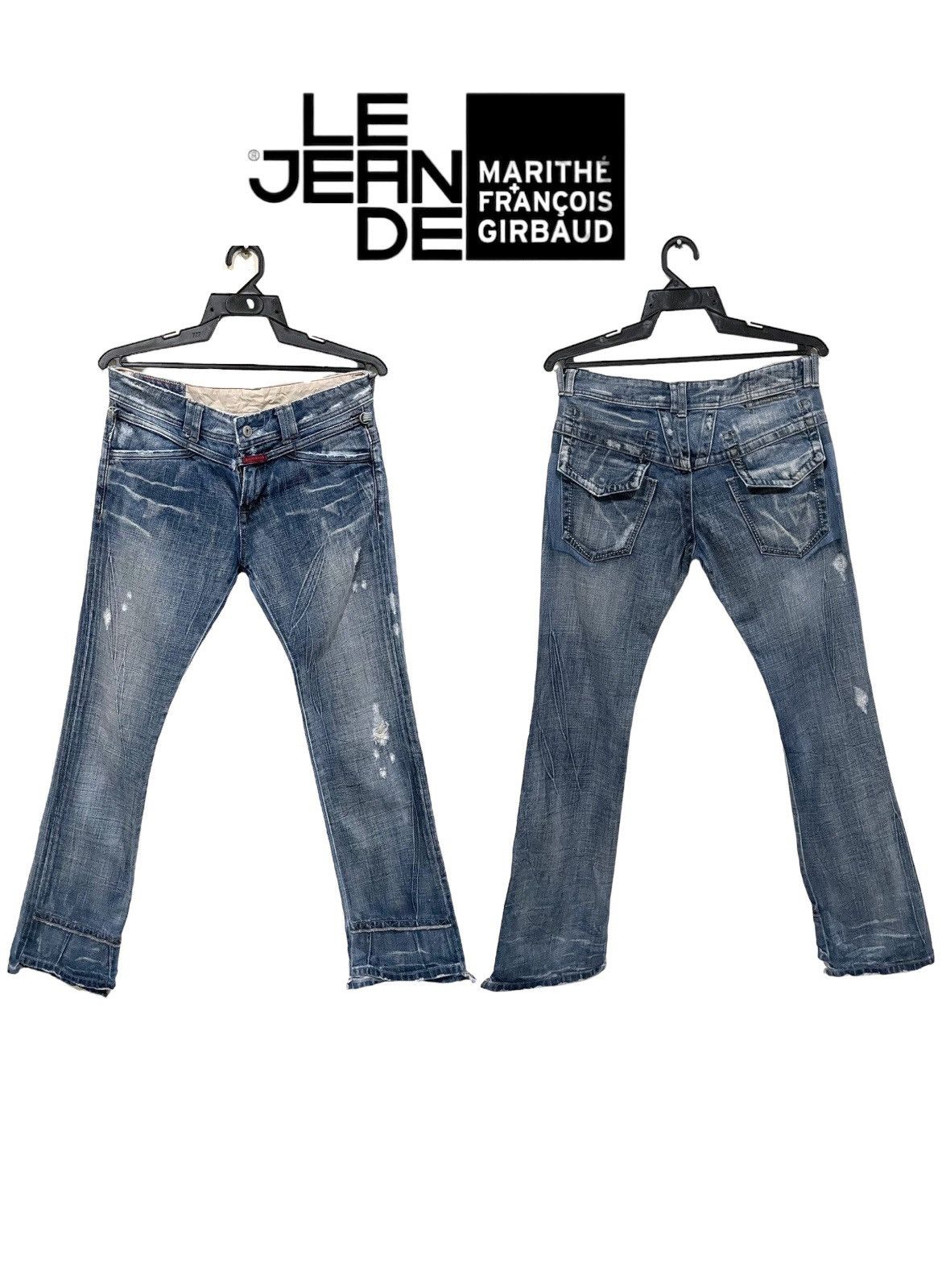Marithe + Francois Girbaud × Vintage Rare🌹Marithe Francois Girbaud Distressd Style Rockers Jeans Size US 31 - 1 Thumbnail
