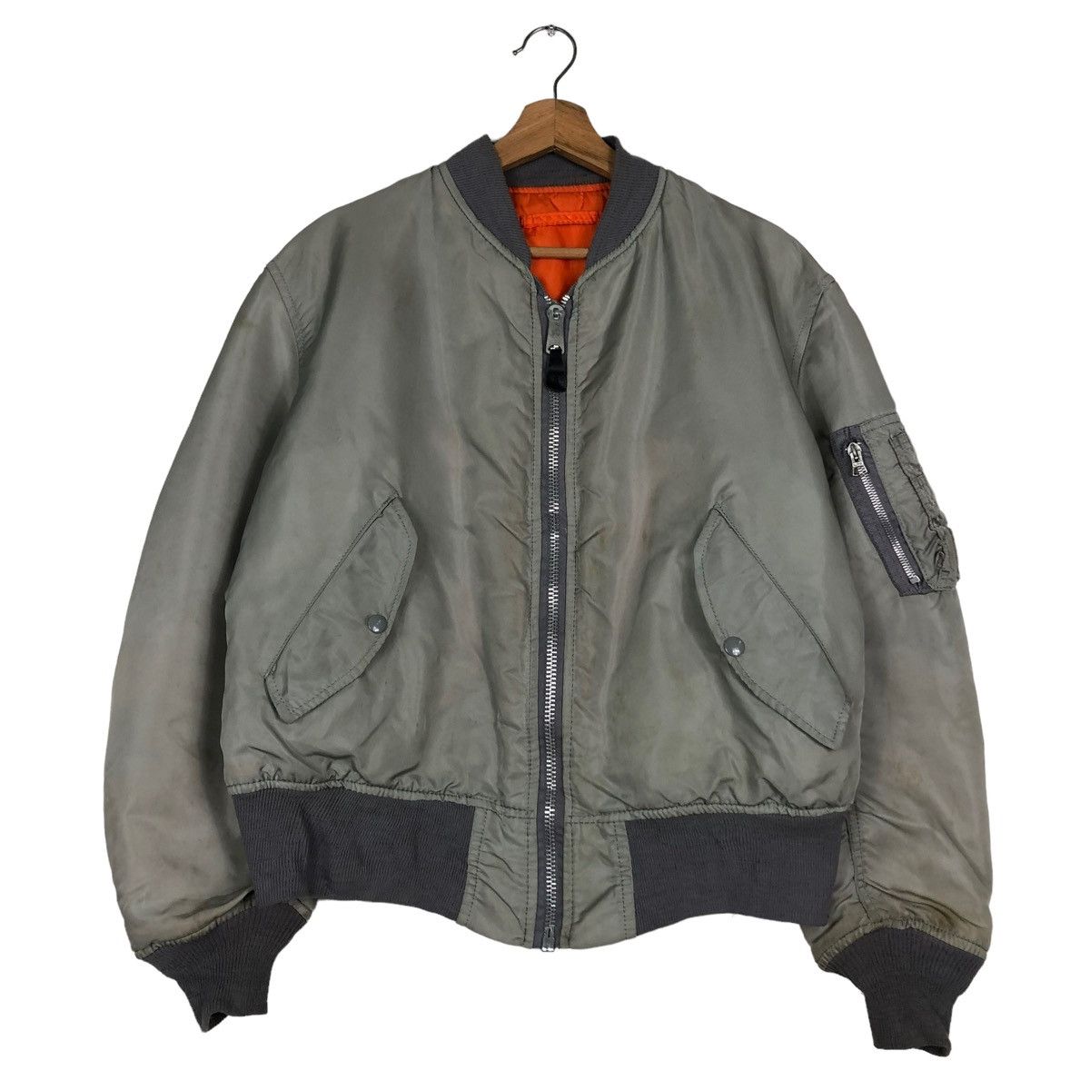 Vintage 🔥VINTAGE REVERSIBLE MA-1 BOMBER JACKET ALPHA INDUSTRIES Size US M / EU 48-50 / 2 - 1 Thumbnail