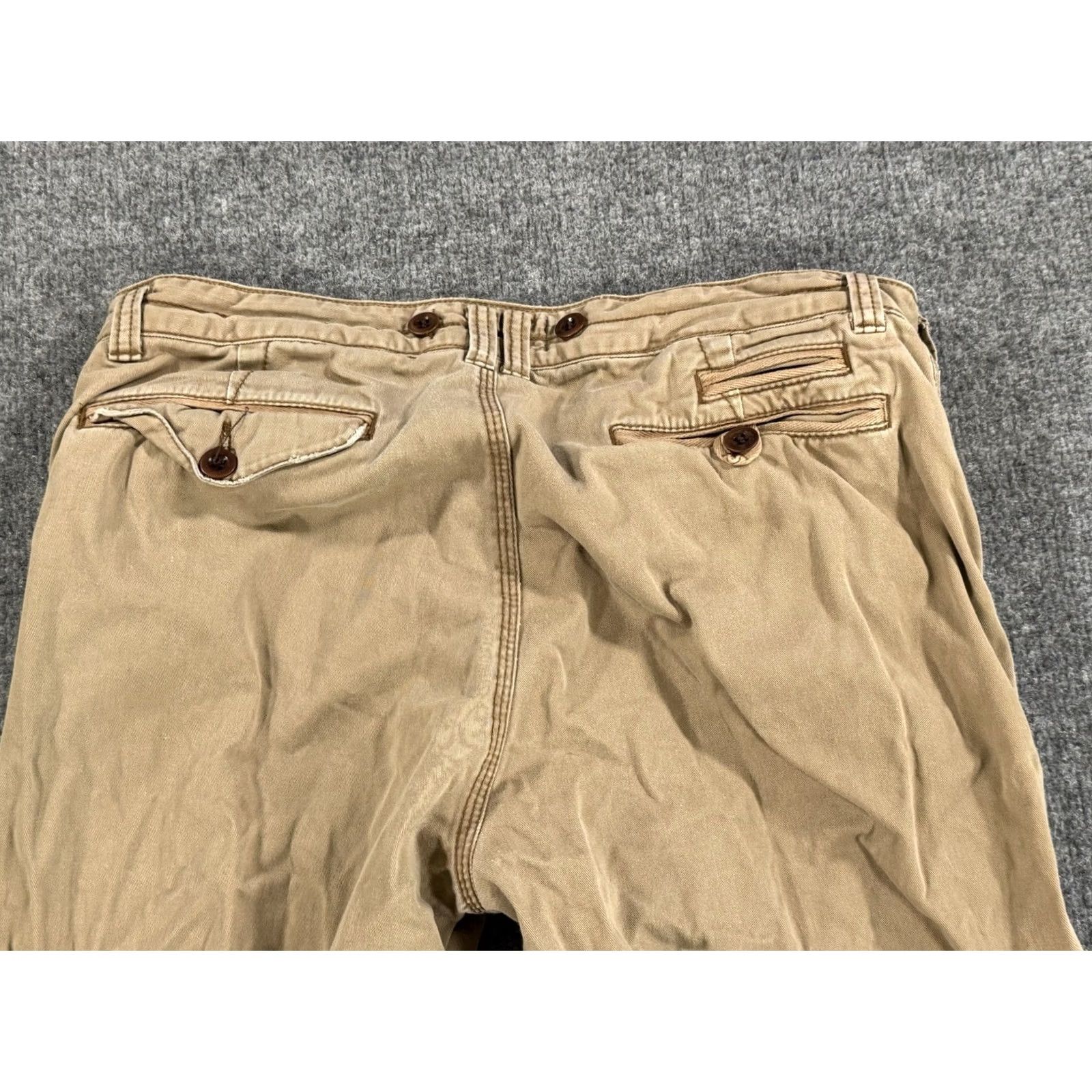 Polo Ralph Lauren Polo Ralph Lauren Pants Mens 36x30 Chino Cotton Canvas Utility Military Double Knee Paratrooper Beige 90s Army USA Mens Size US M / EU 48-50 / 2 - 4 Thumbnail