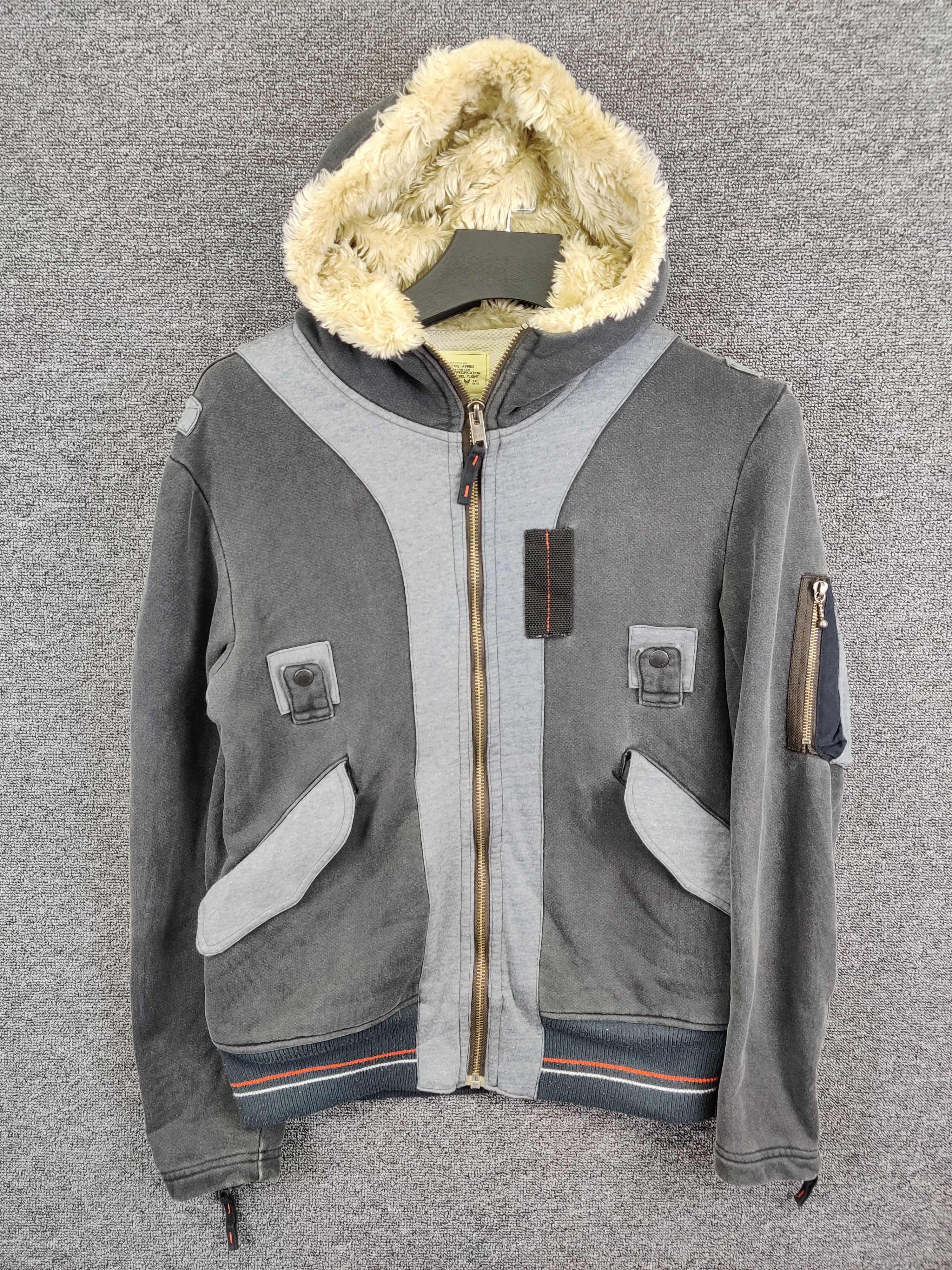 Avirex Vintage Avirex USA Flight Fur Zipper Hoodie Jacket Size US M / EU 48-50 / 2 - 1 Thumbnail