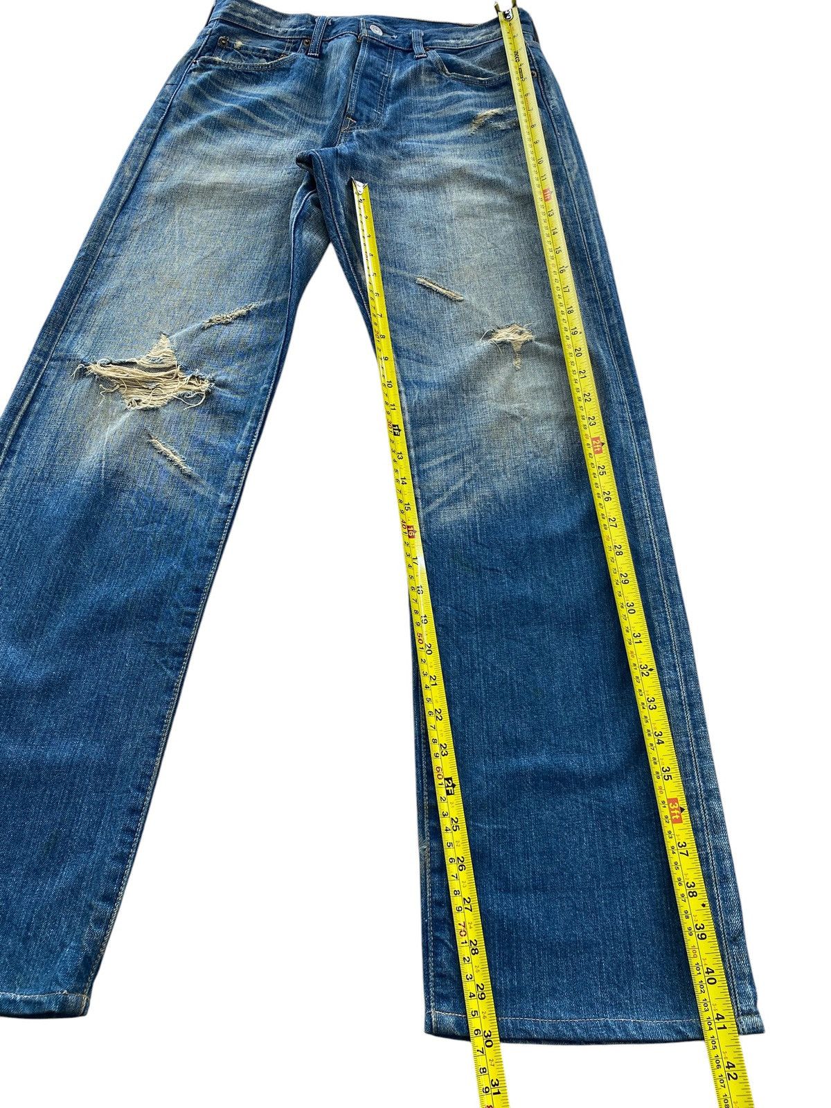 Levi's Levi’s Mud Wash Distressed Style Straight Leg Jeans Size US 30 / EU 46 - 8 Thumbnail