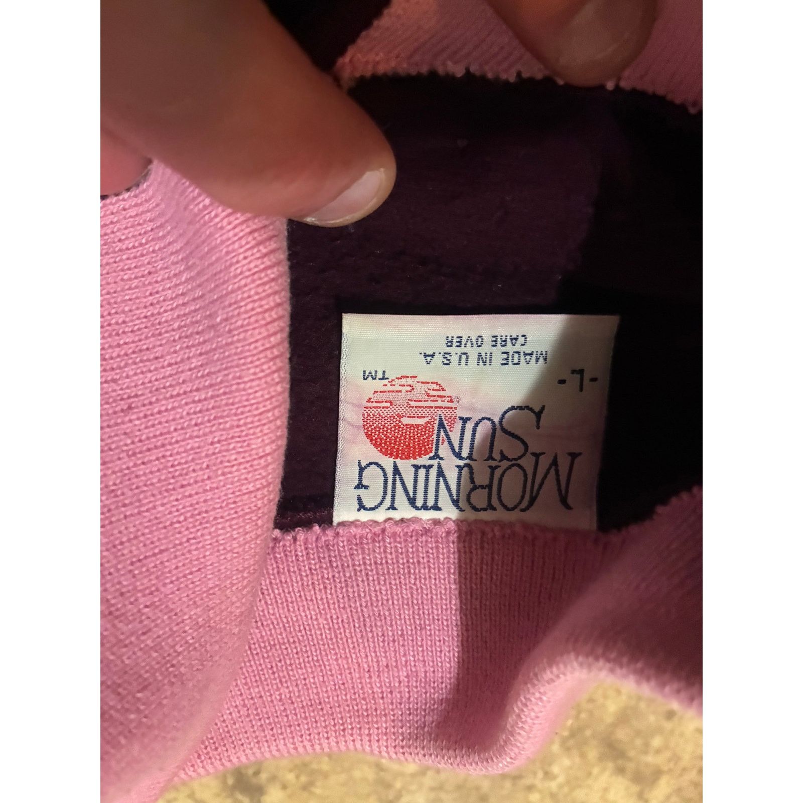 Other Vintage Morning Sun Purple Sweatshirt Hanes Large Nature Size L / US 10 / IT 46 - 2 Thumbnail