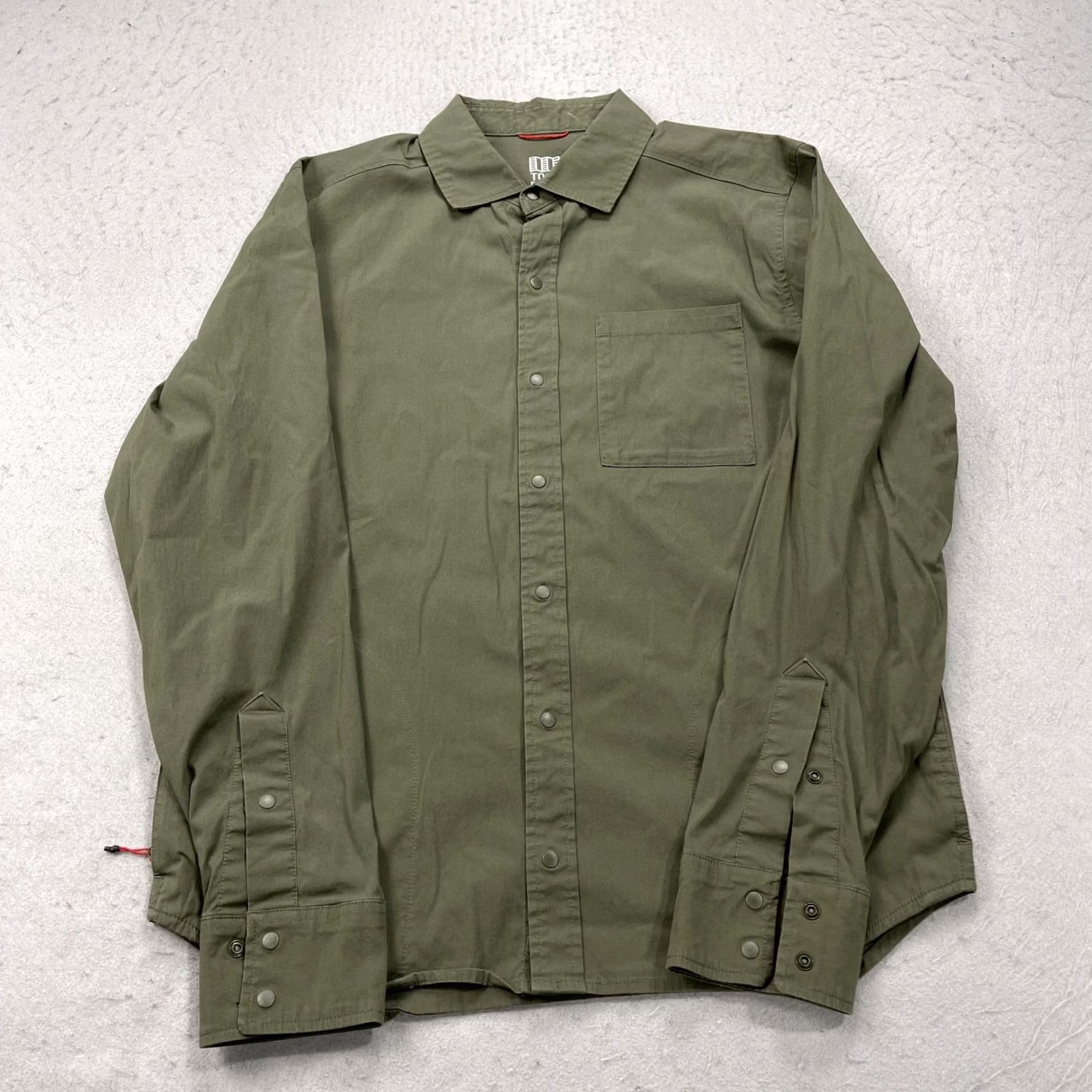 Topo Designs Topo Designs Shirt Mens Small Olive Army Green Snap Pockets Outdoor Size US S / EU 44-46 / 1 - 2 Thumbnail