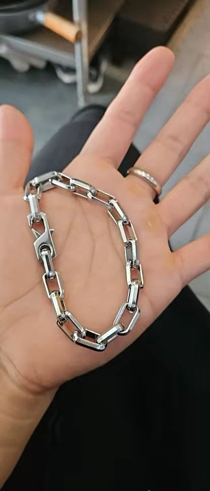 Jewelry Silver Square Chain Bracelet Size ONE SIZE - 4 Thumbnail