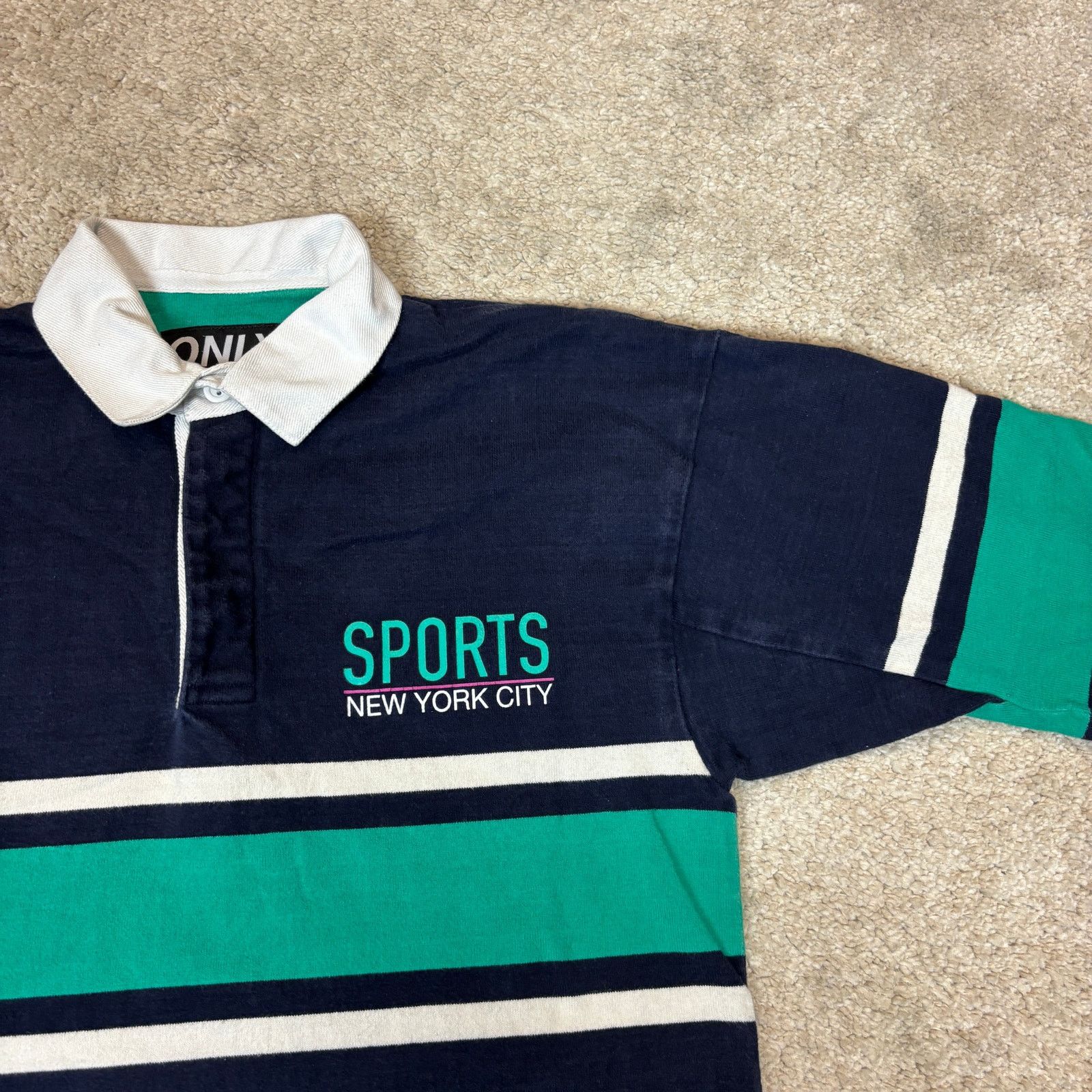 Only NY Only NY Sports New York City Striped Rugby Shirt Men's M Size US M / EU 48-50 / 2 - 2 Thumbnail