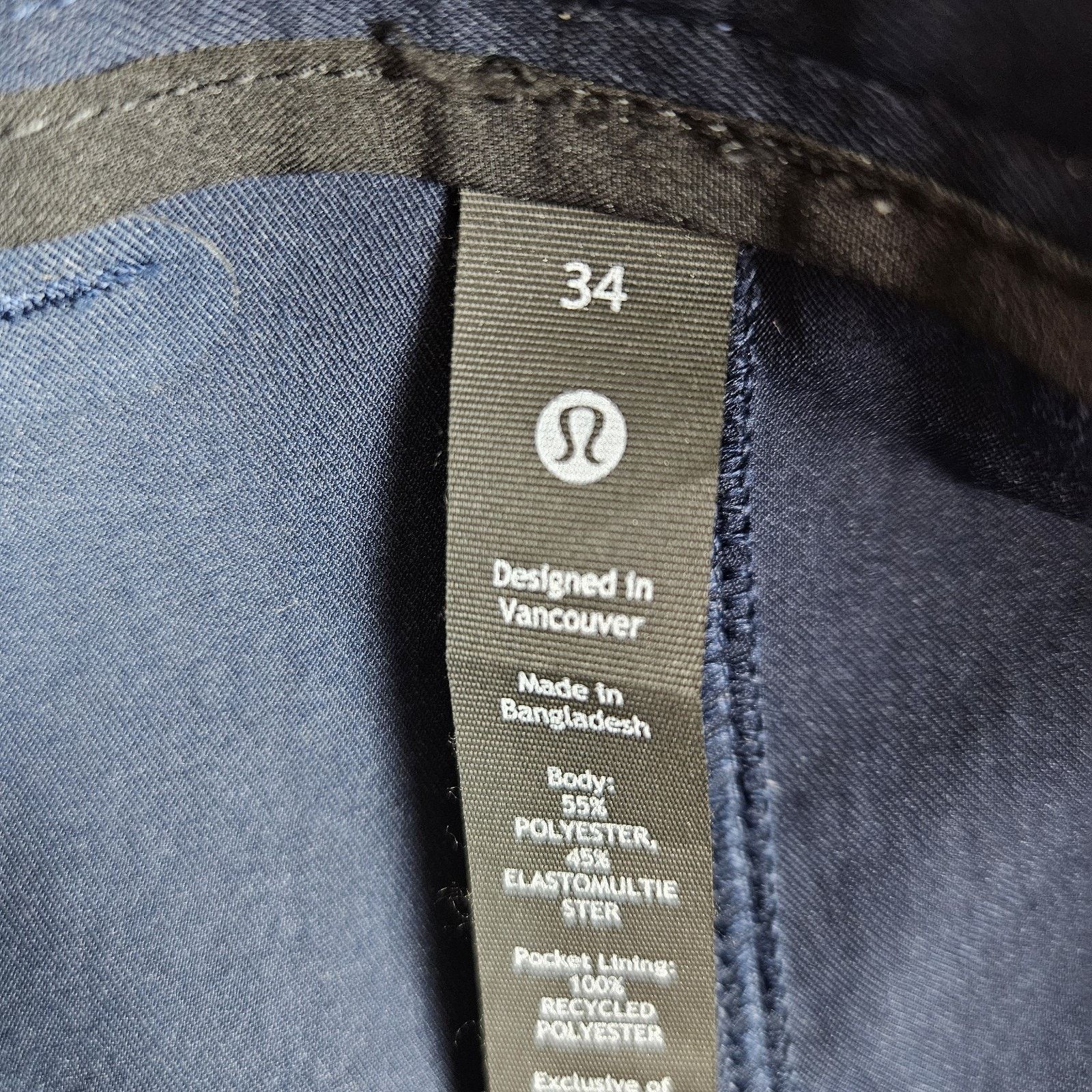 Lululemon Lululemon Pant Men 34x27 Navy Relaxed Cropped Chino Size US 34 / EU 50 - 6 Thumbnail