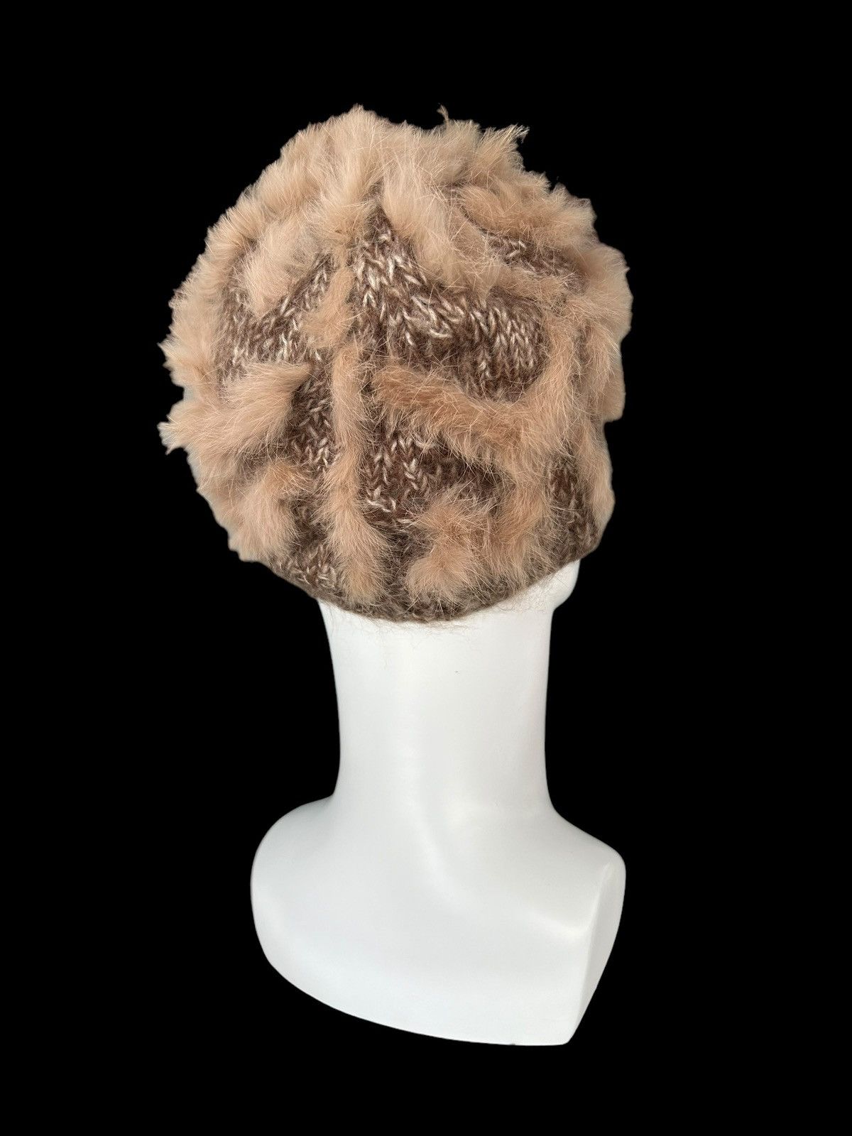 Japanese Brand × Kapital × Vintage Japanese Brand Rare knitt Fur Beanie Hats☠️🎌 Size ONE SIZE - 3 Thumbnail