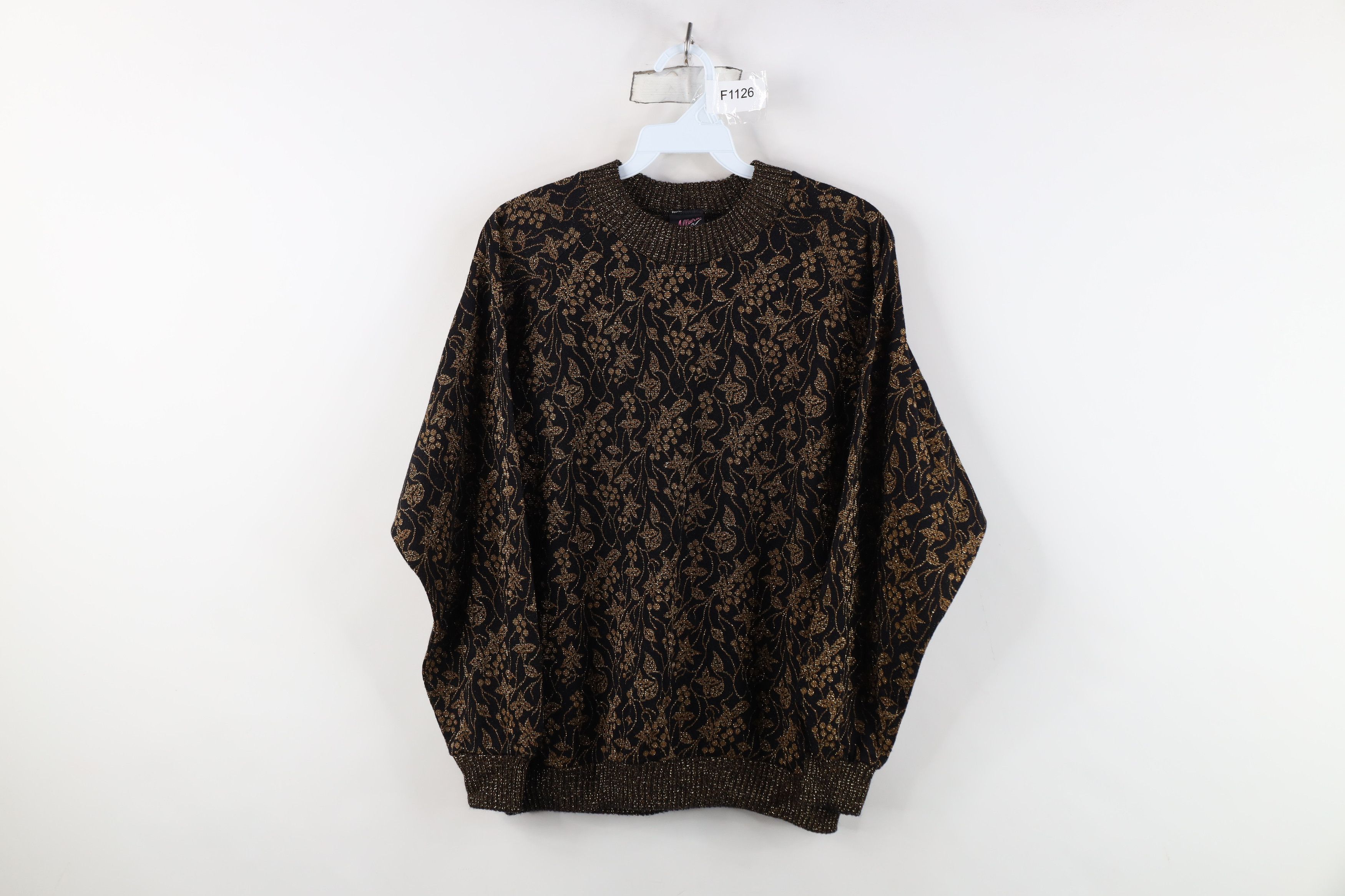 Vintage Vintage 80s 90s Streetwear Knit Flower Crewneck Sweater USA Size M / US 6-8 / IT 42-44 - 1 Thumbnail
