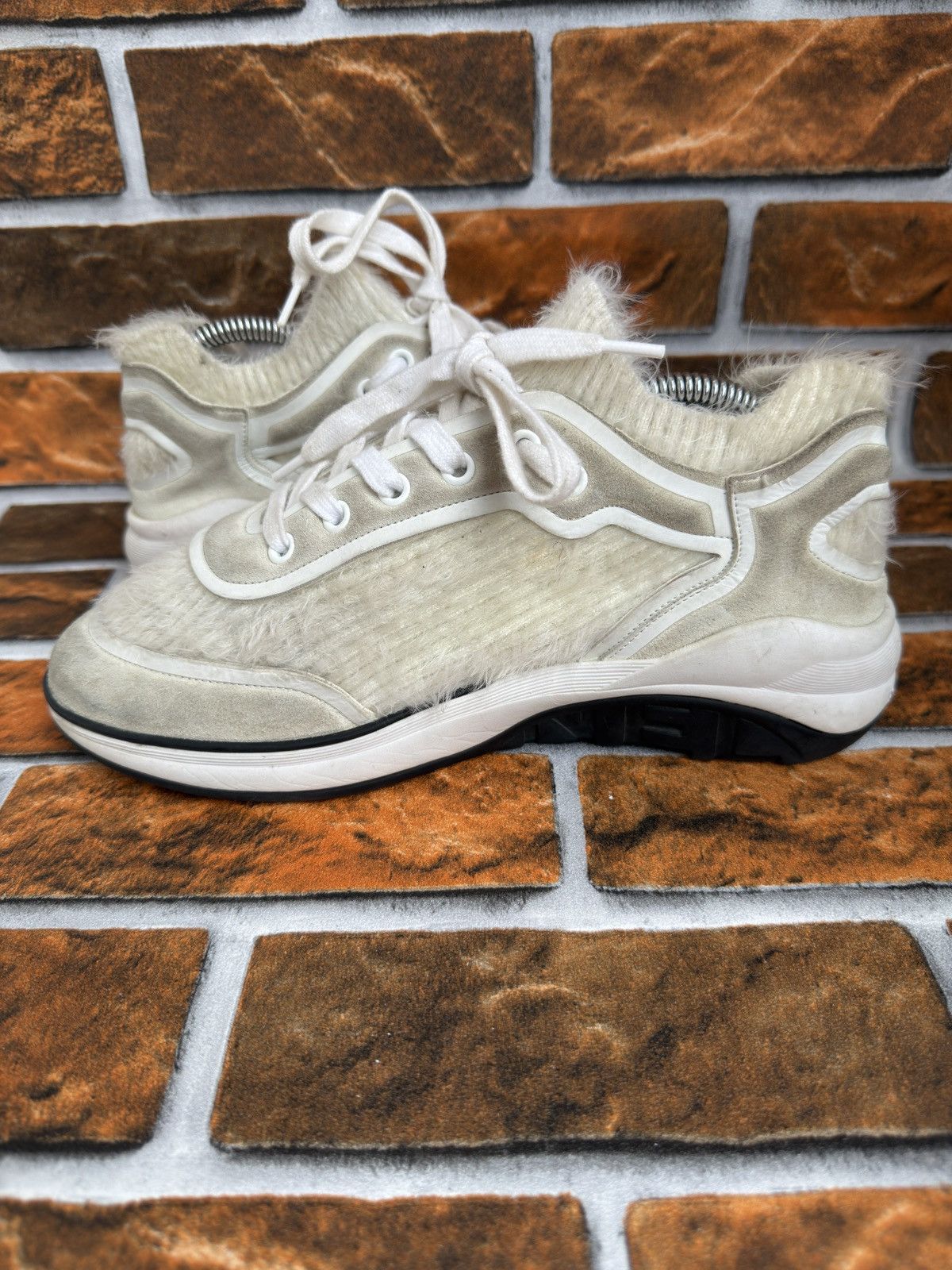 Chanel 🥶🔋 Suede Fabric Cc trainers Size US 8 / IT 38 - 9 Thumbnail