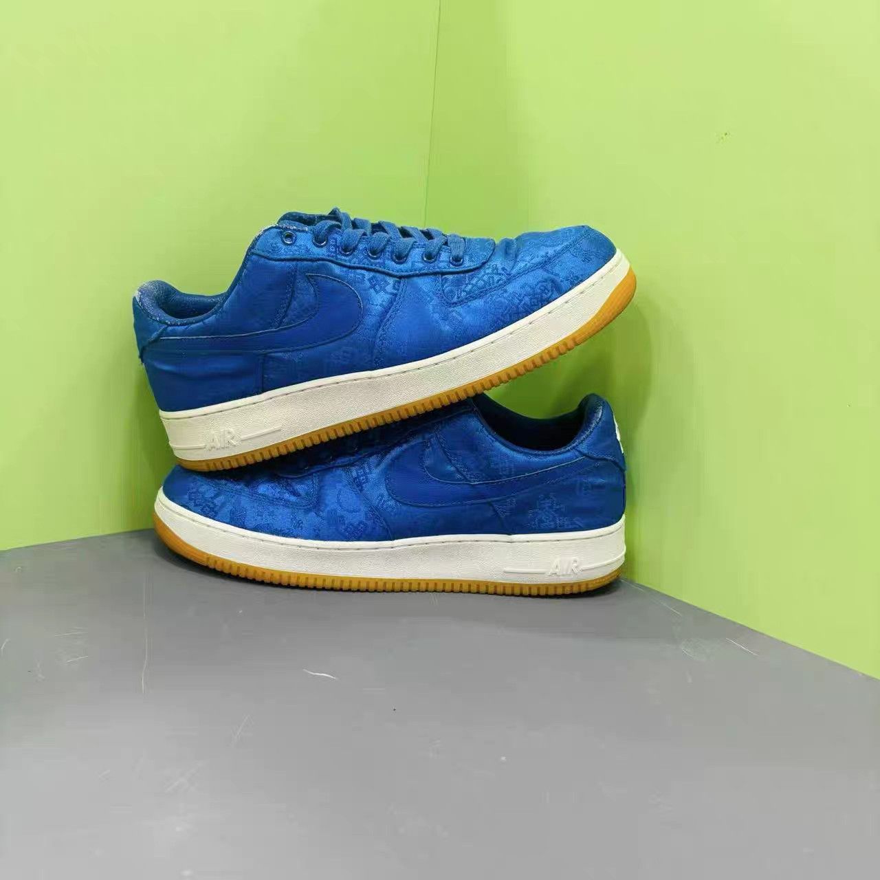 Nike Clot x Nike Air Force 1 Blue Silk K15 Size US 14 / EU 47 - 4 Thumbnail