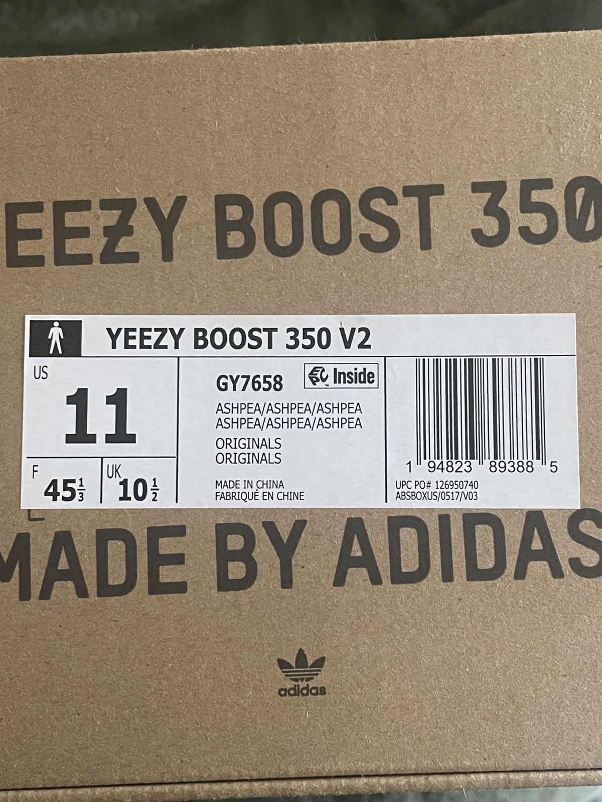Adidas Yeezy Boost 350 V2 Ash Pearl Size US 11 / EU 44 - 9 Thumbnail