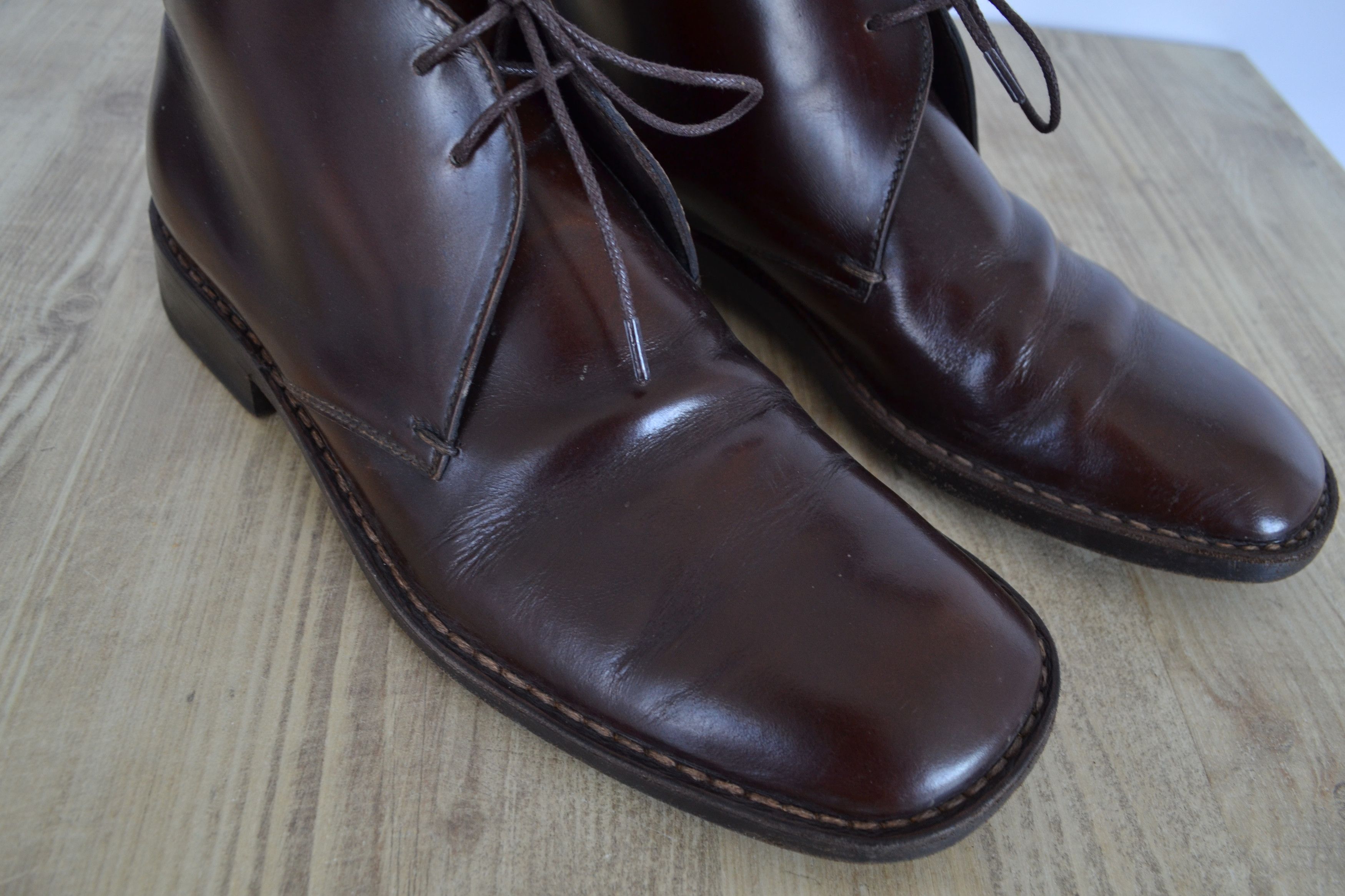 Prada PRADA Boots Desert Leather Shoes Vintage Lace Up Brown Size US 8 / EU 41 - 5 Thumbnail
