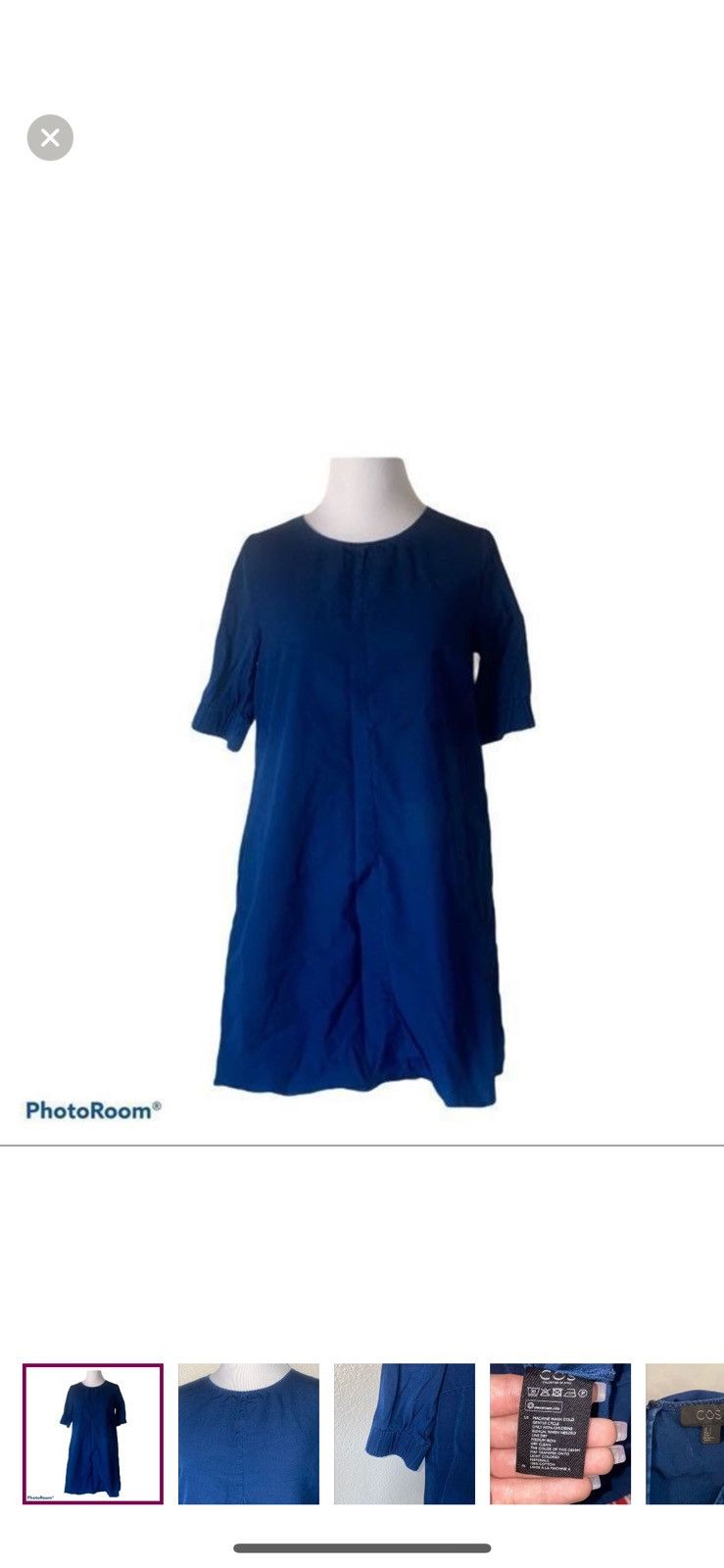 Cos Cos collection of style a-line blue dress size 2 Size XS / US 0-2 / IT 36-38 - 1 Thumbnail