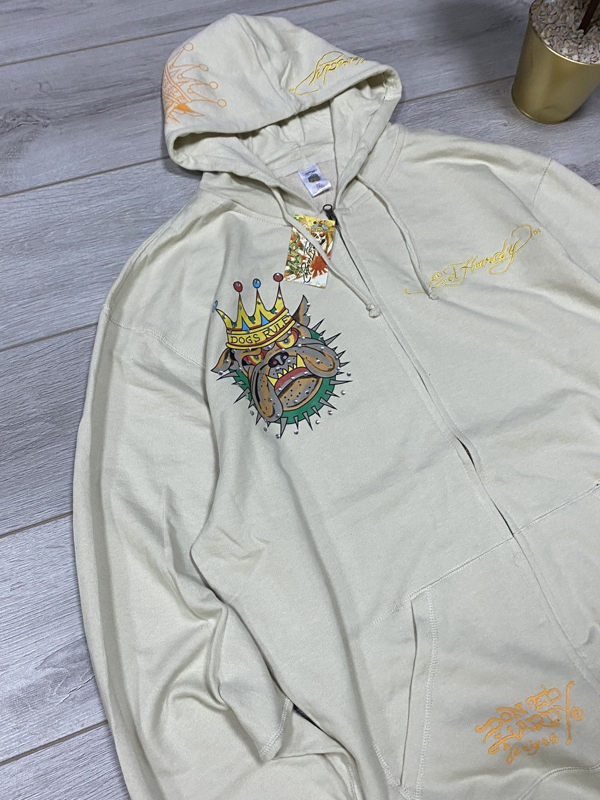 Ed Hardy Ed Hardy 🐶 vintage dogs rule big logo hoodie Size US XXL / EU 58 / 5 - 12 Thumbnail