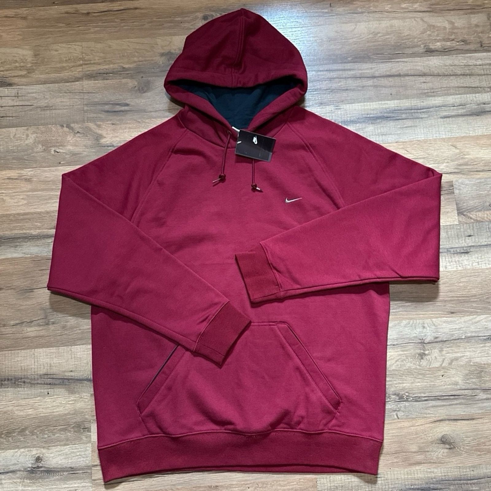 Nike 2007 Nike Solo Swoosh Maroon Hoodie Sweatshirt Size US XL / EU 56 / 4 - 1 Thumbnail
