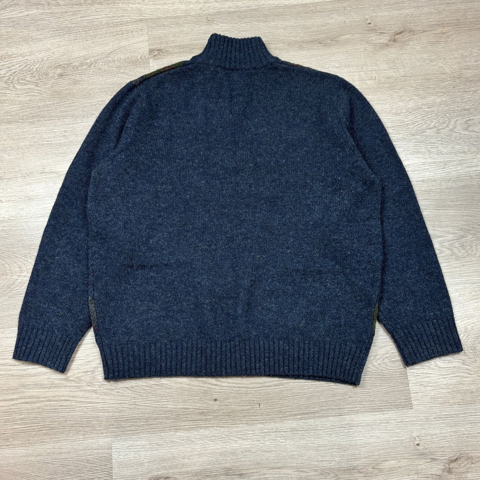 L.L. Bean × Vintage VTG LL Bean Shetland Wool Argyle 1/4 Zip Sweater Pullover XL Size US XL / EU 56 / 4 - 3 Thumbnail