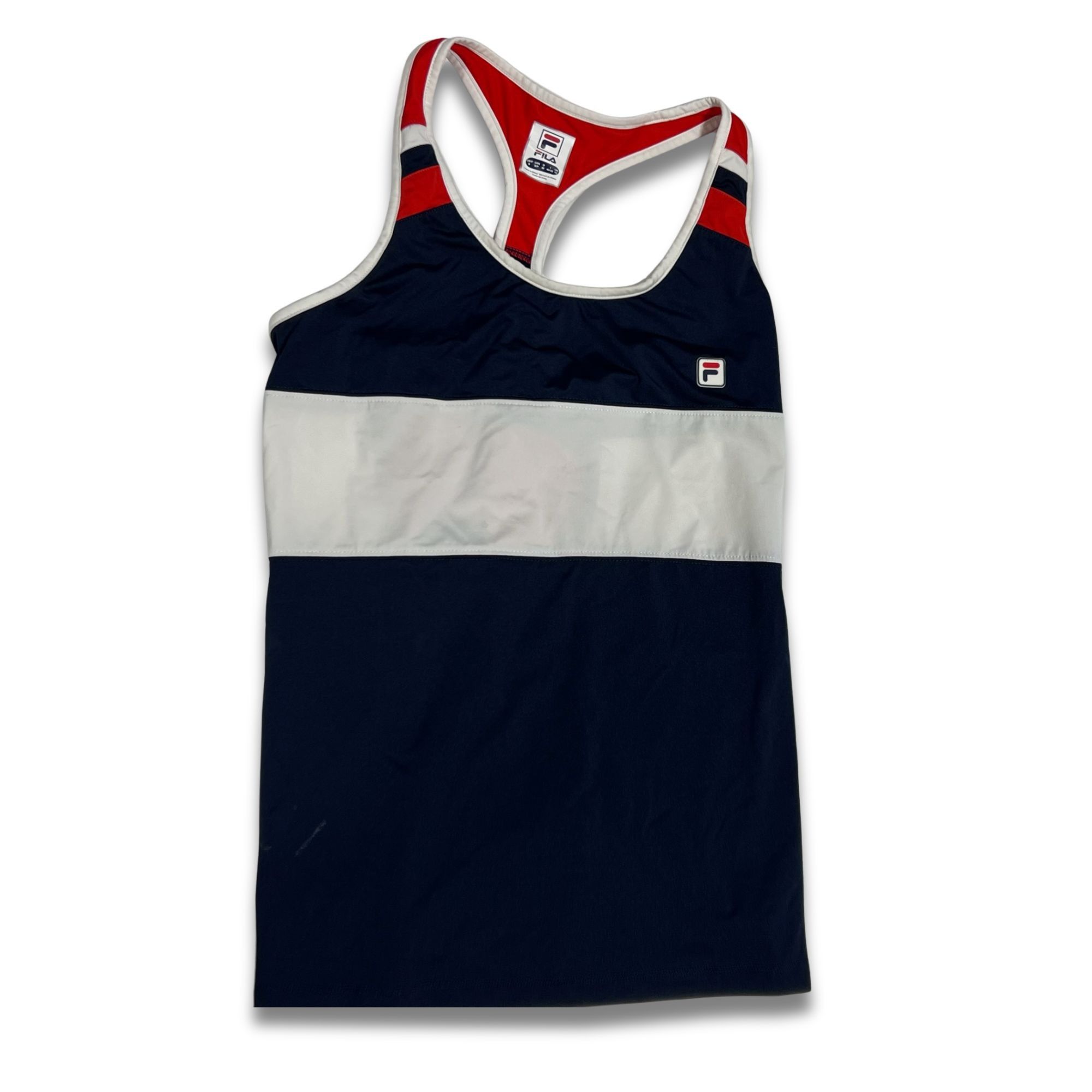 Fila FILA Womens Heritage Cross Back Tank Top Navy White Red Race Size S / US 4 / IT 40 - 2 Thumbnail