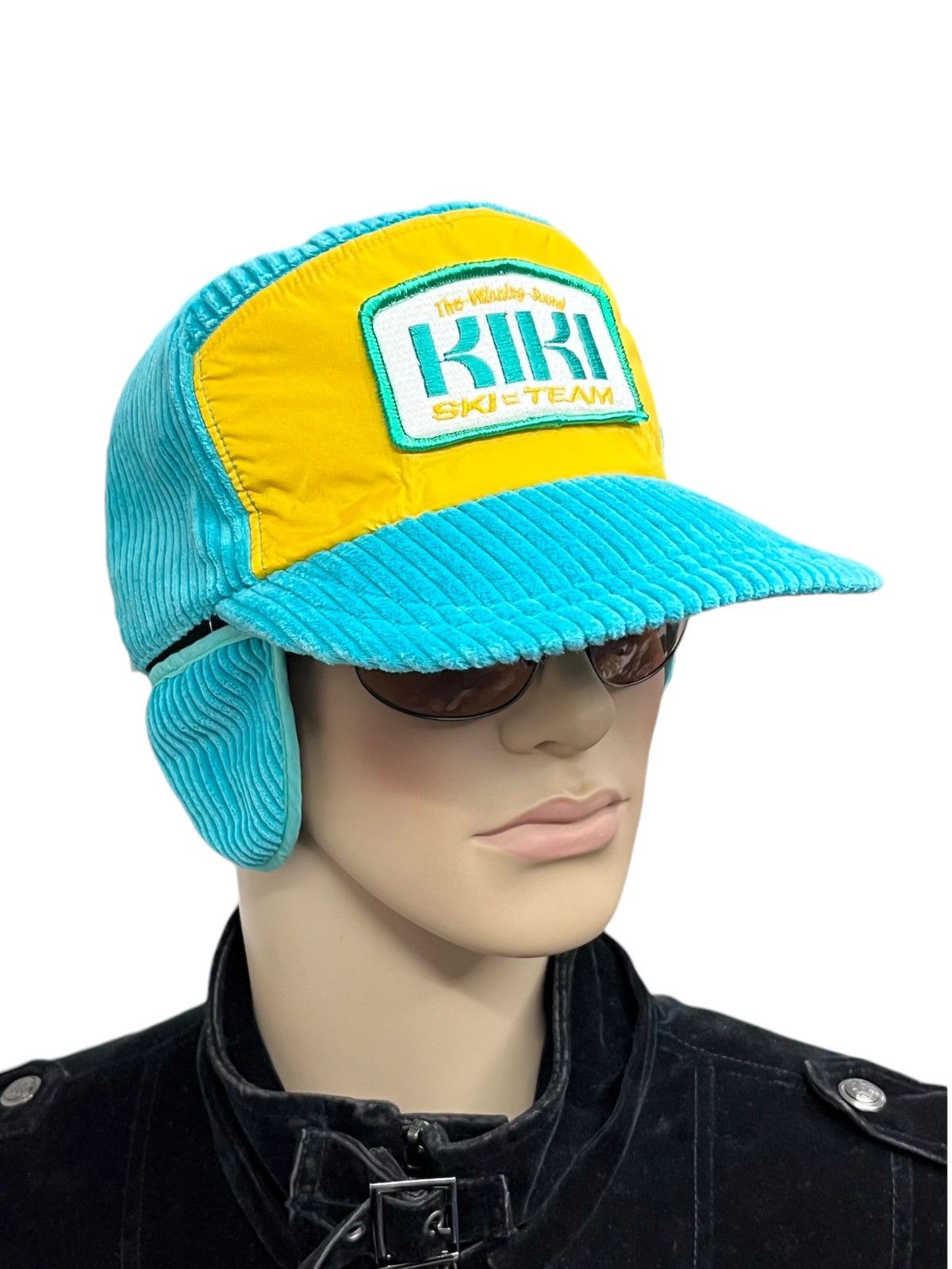 FYE⛷️Vintage 90’s KIKI SKI TEAM 7Panel Ear Flap Corduroy Hat