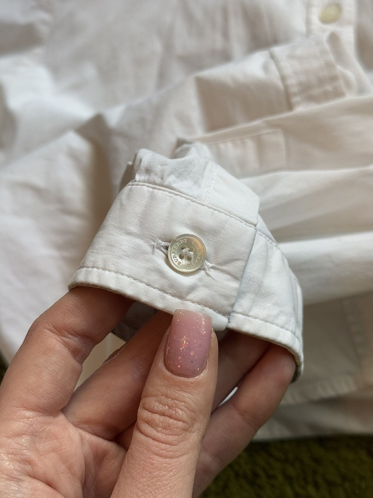 Burberry × Designer Burberry Brit white buttons up shirt blouse Size M / US 6-8 / IT 42-44 - 3 Thumbnail