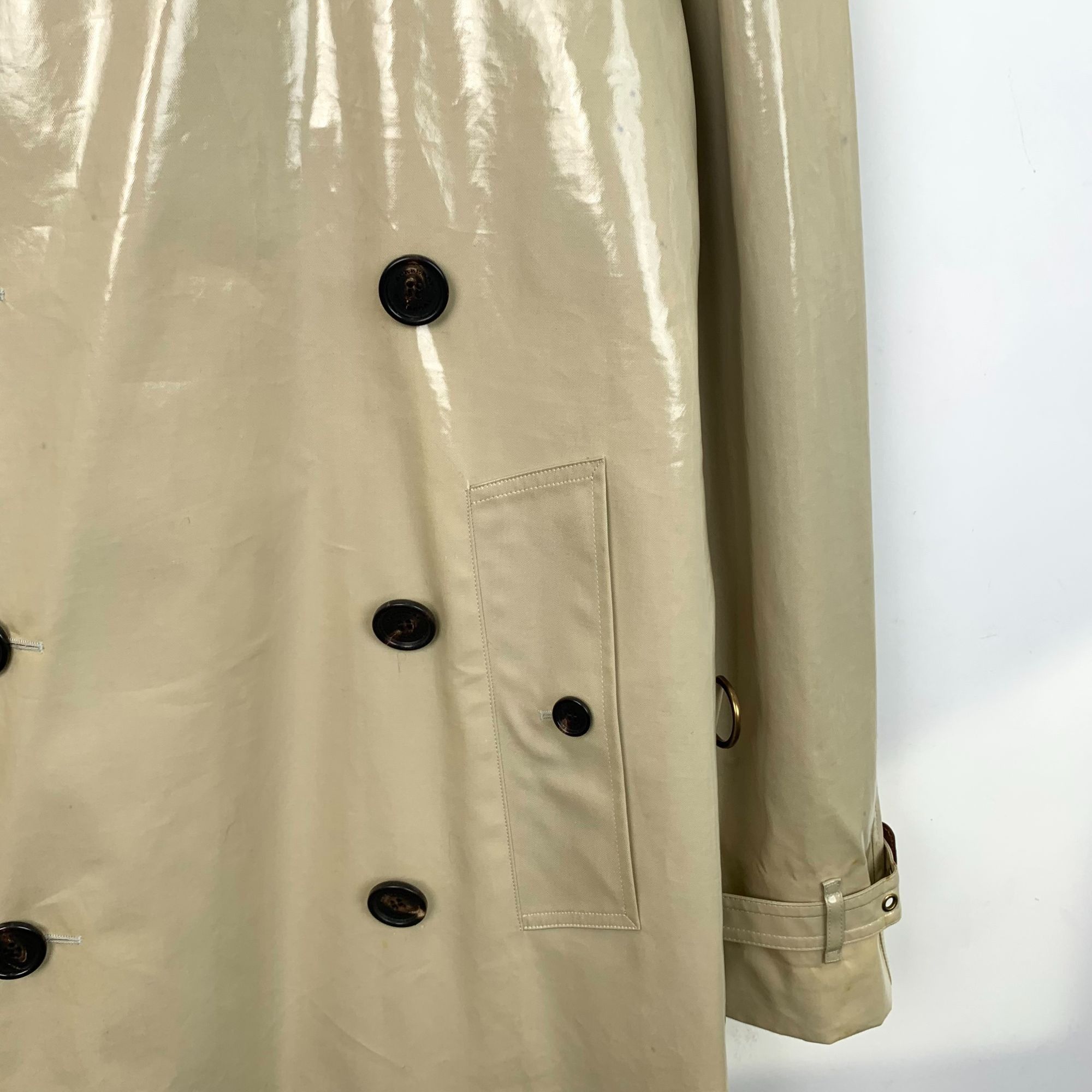 Burberry Burberry Patent Leather Double-Breasted Trench Coat Size L / US 10 / IT 46 - 4 Thumbnail