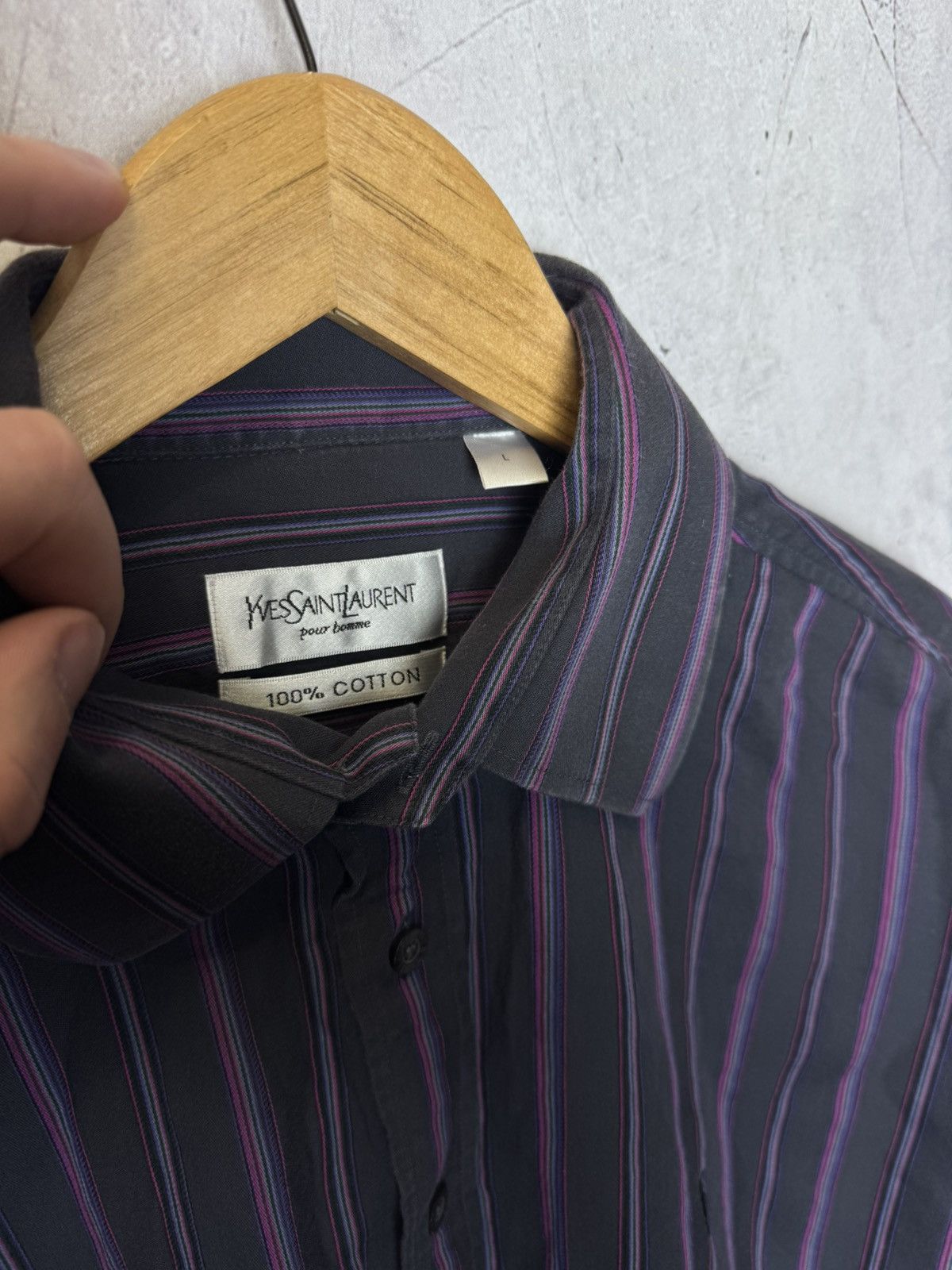 Vintage × Yves Saint Laurent Yves Saint Laurent Shirt Vintage Size US L / EU 52-54 / 3 - 2 Thumbnail