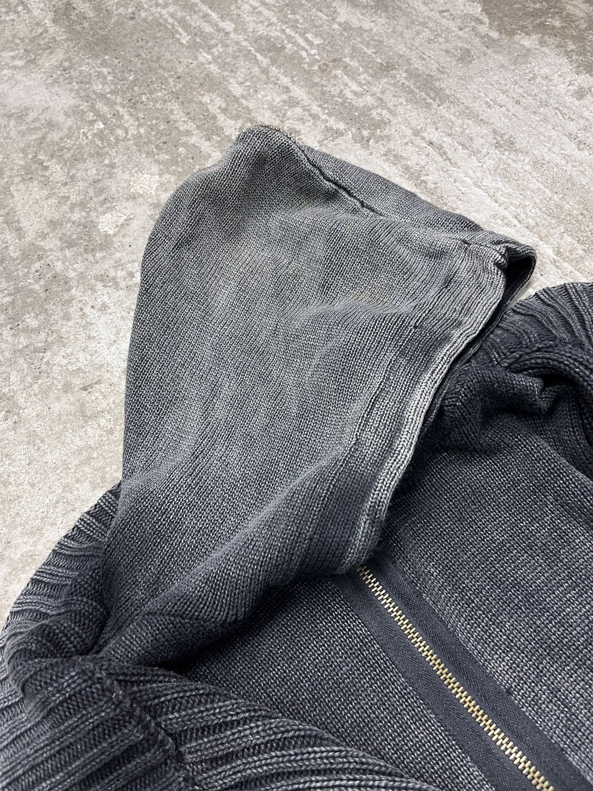 Vintage AVANTGARDE HOODED ZIP KNITTED SWEATER WITH POCKETS - 1358 Size US M / EU 48-50 / 2 - 7 Thumbnail