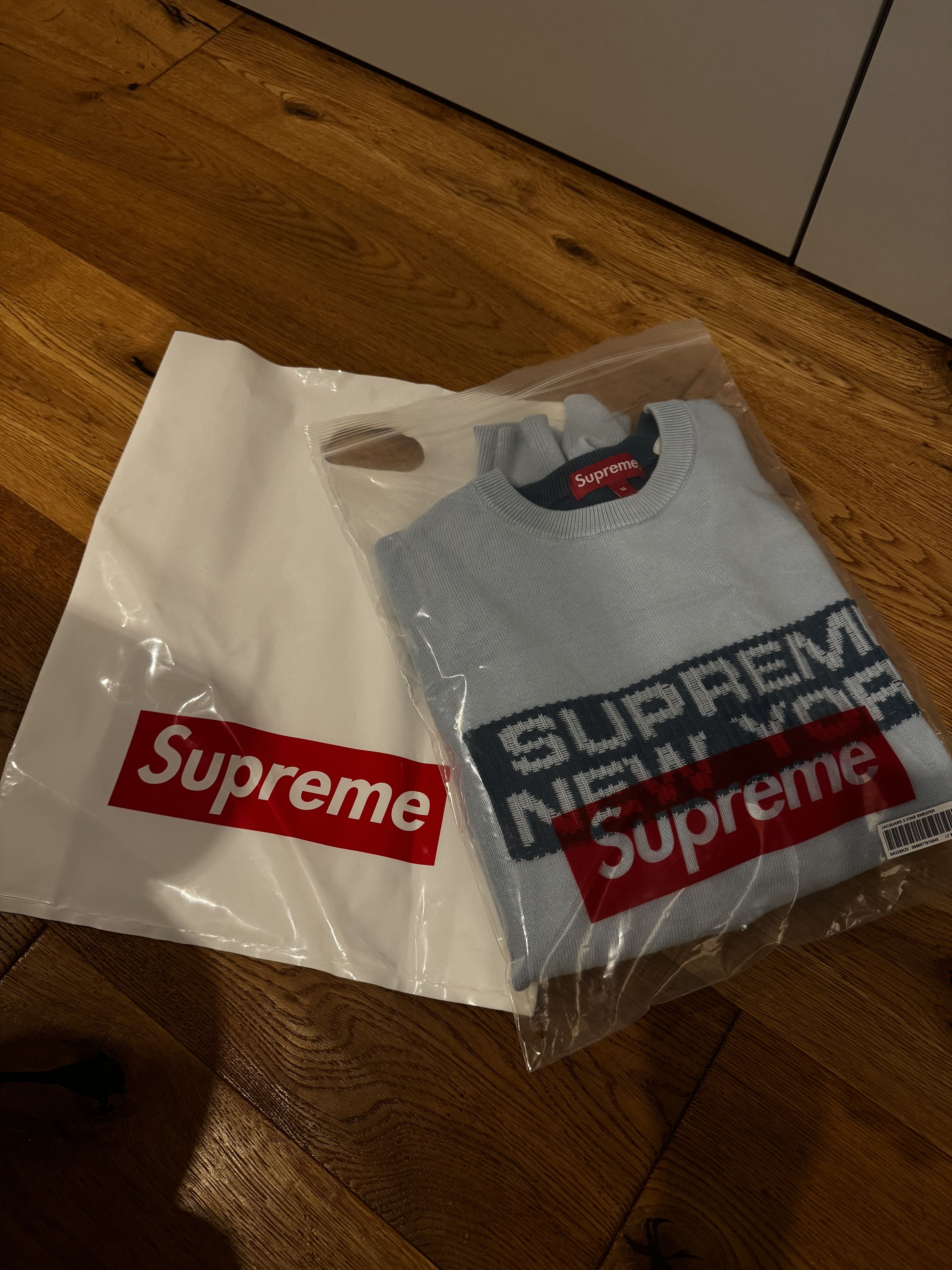 Supreme Jacquard 2 Tone Sweater Strickpullover Size US M / EU 48-50 / 2 - 1 Thumbnail
