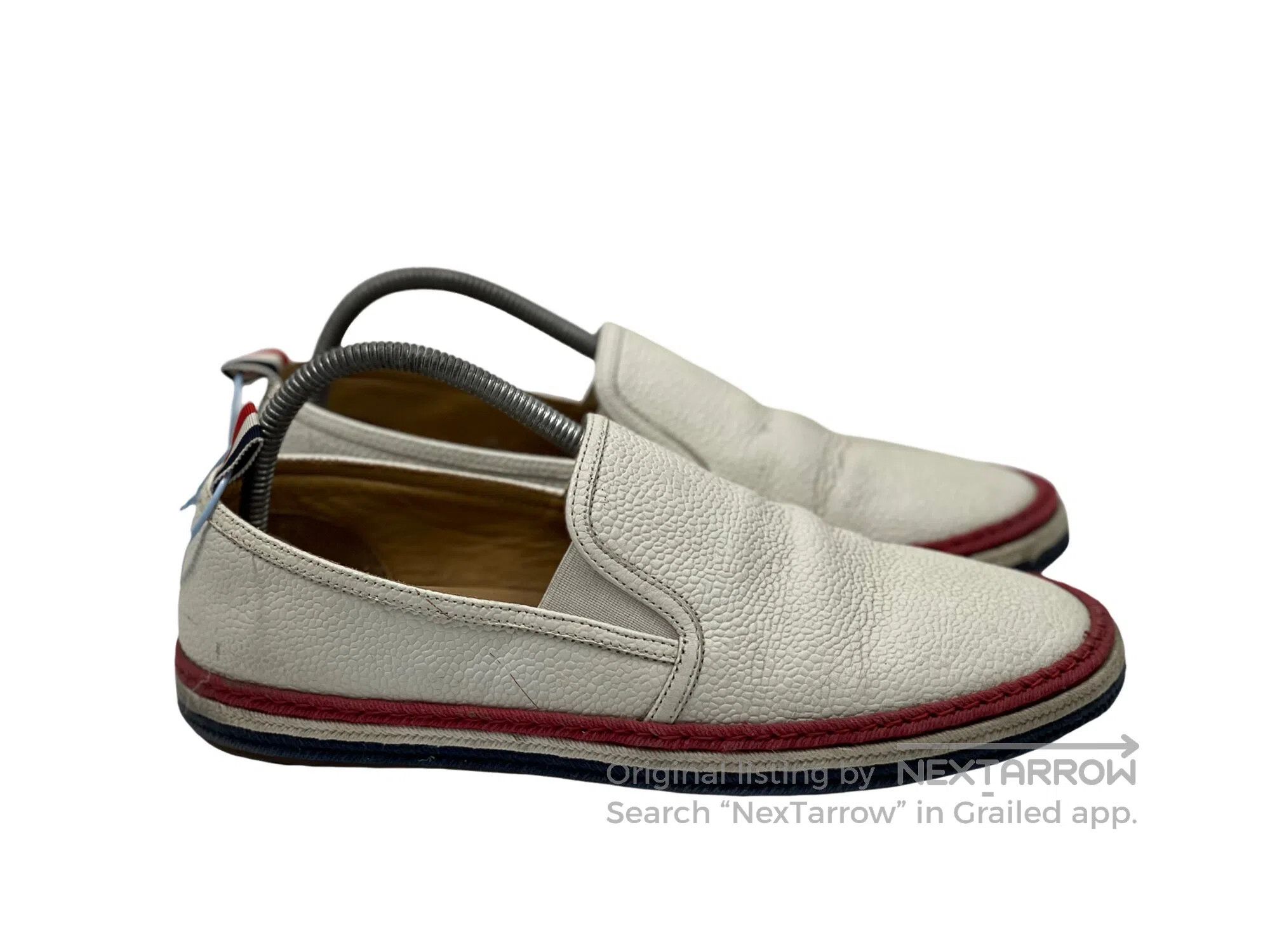 Thom Browne Thom Browne White Leather Slip-on Casual Shoes Size US 8 / EU 41 - 2 Thumbnail