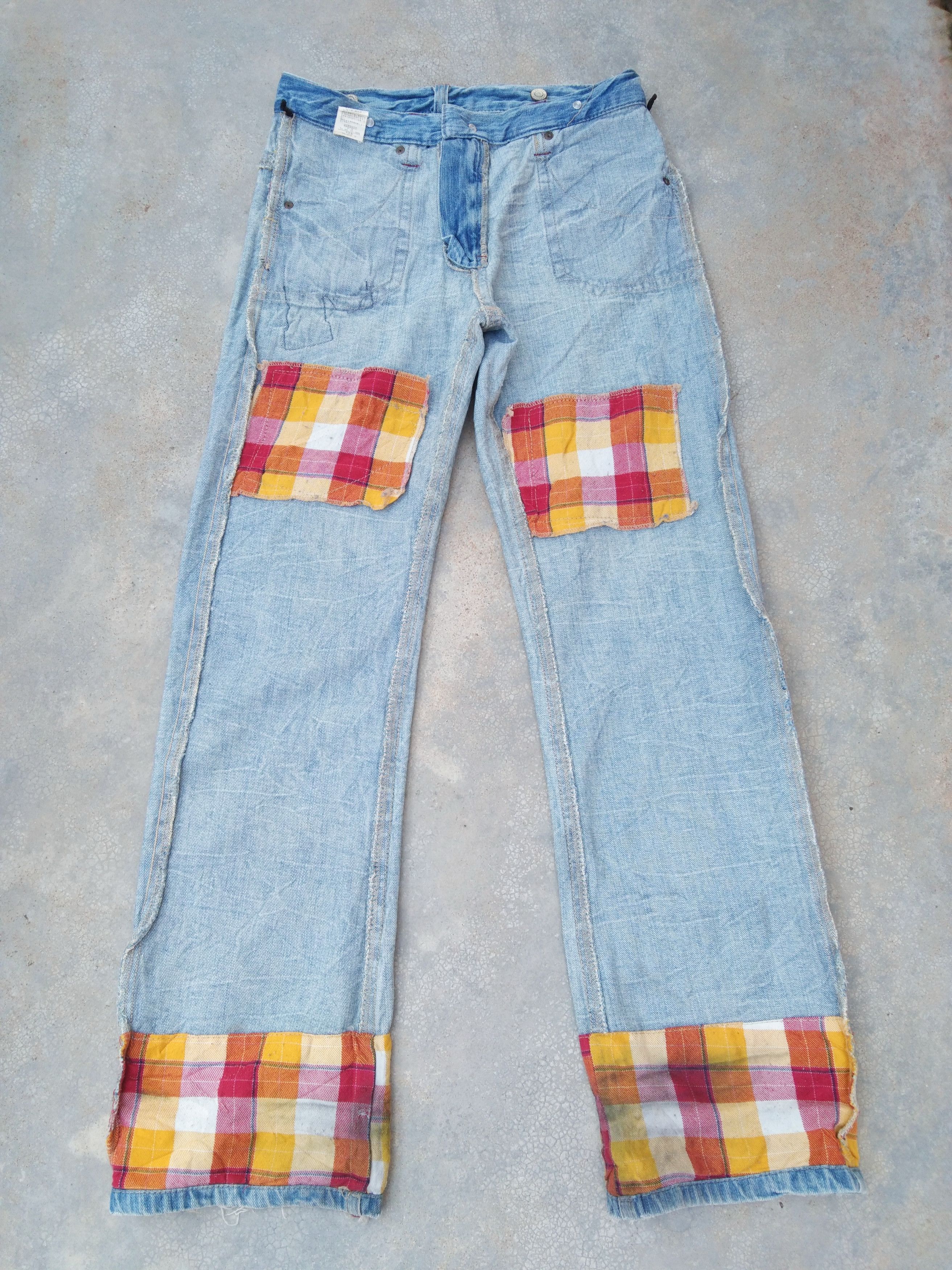 Japanese Brand × Jean × Vintage Vintage Distressed Japanese Retro Punk Jeans 29x30 Size US 29 - 3 Thumbnail