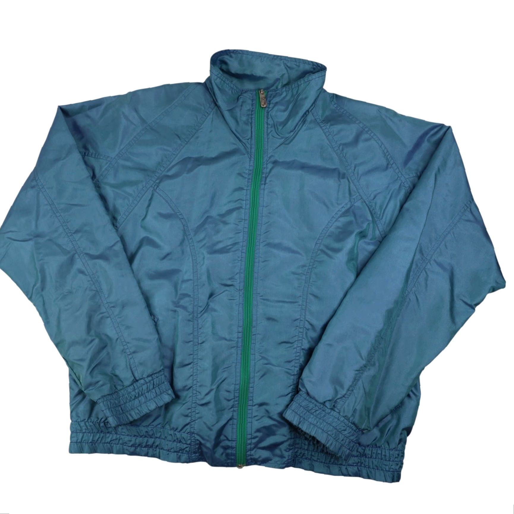 Nike VINTAGE Nike Iridescent Windbreaker Jacket Mens Medium Blue 90s Jacket WINDBREAKER Mens Size US M / EU 48-50 / 2 - 2 Thumbnail