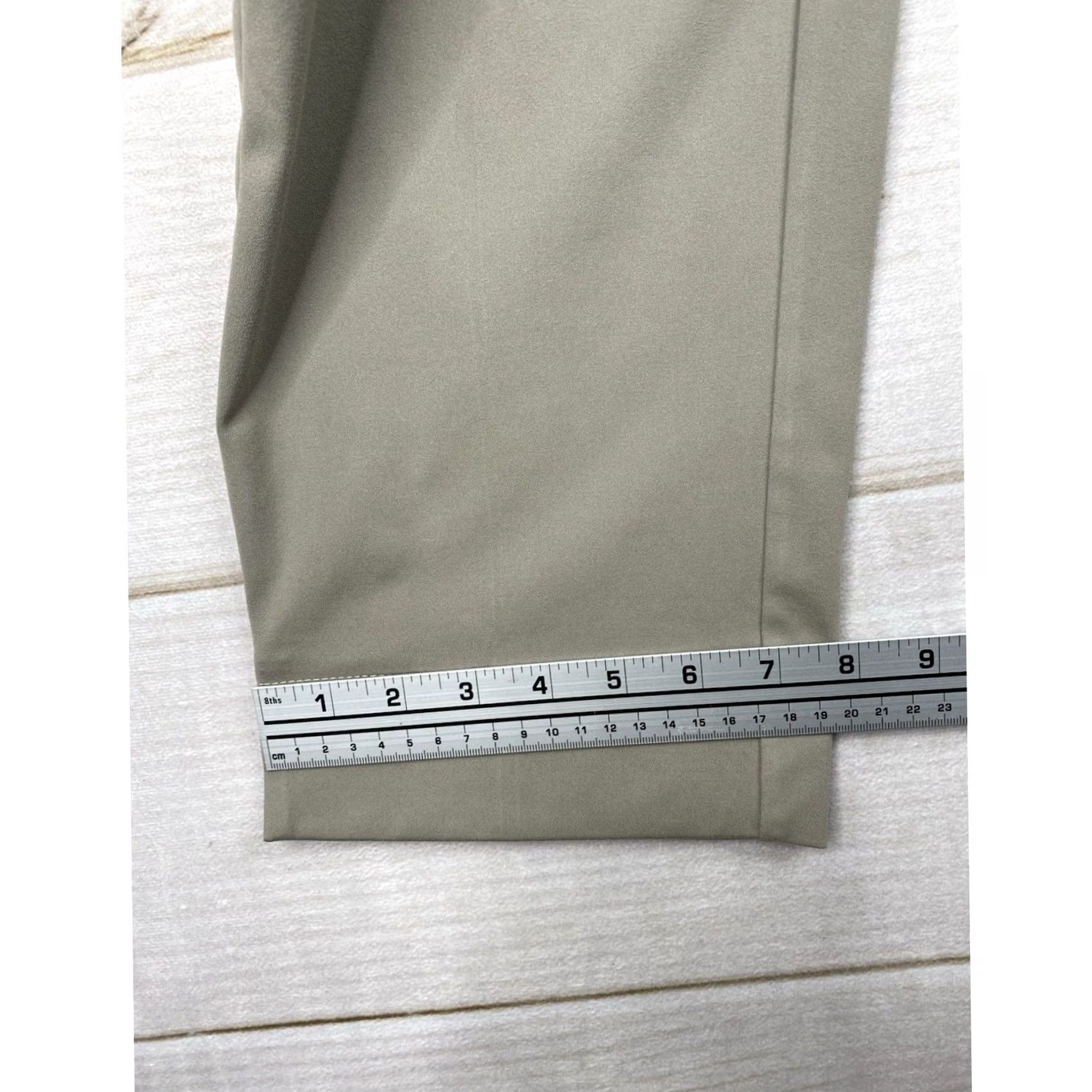 Vintage Zac & Rachel Pants Womens 1X Tan Pull On Crop Wide-Leg Pockets Beach Casual Size 25" / US 0 / IT 36 - 6 Thumbnail