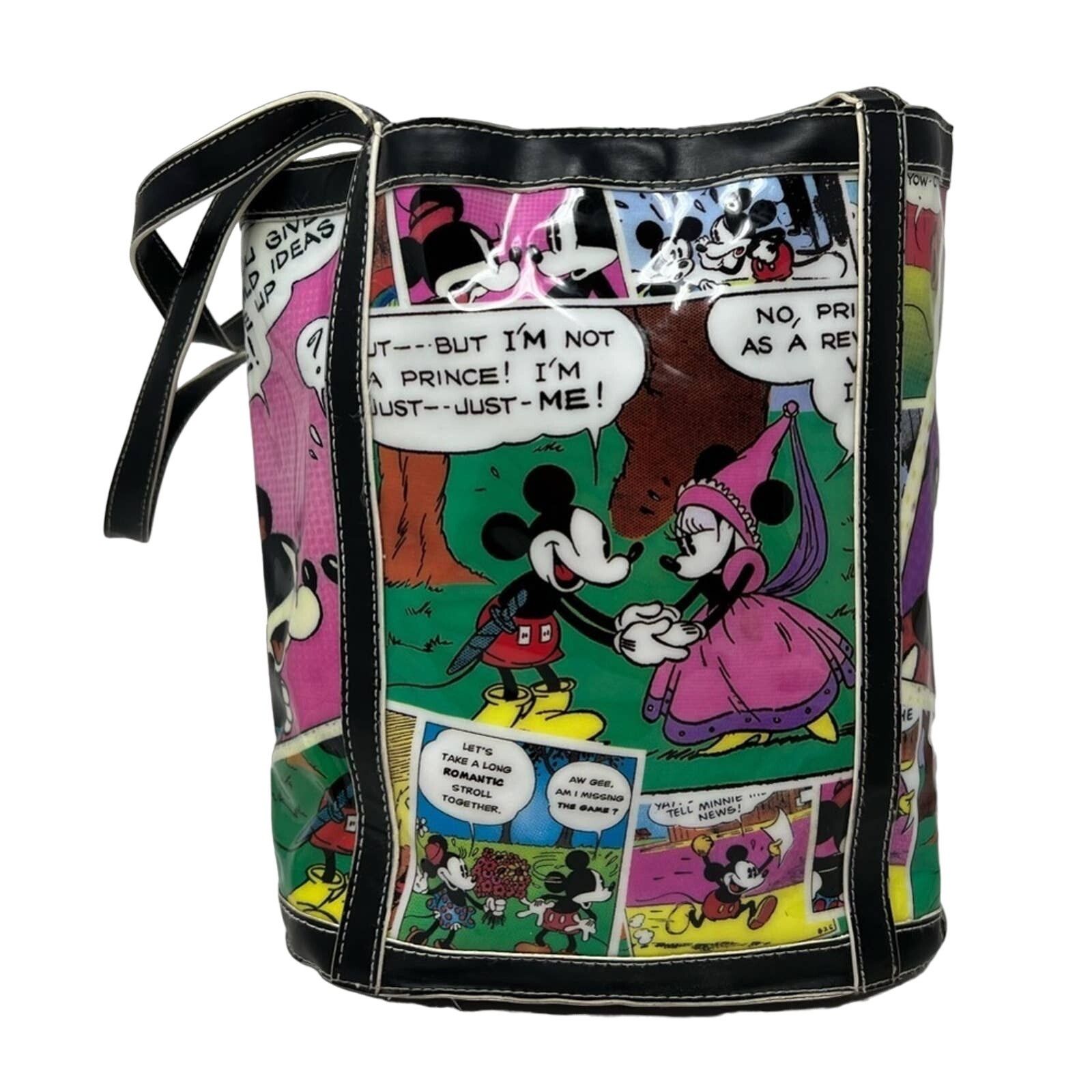 Disney Walt Disney World Disneyland Resort Vinyl Comic Tote Handbag Size ONE SIZE - 1 Thumbnail