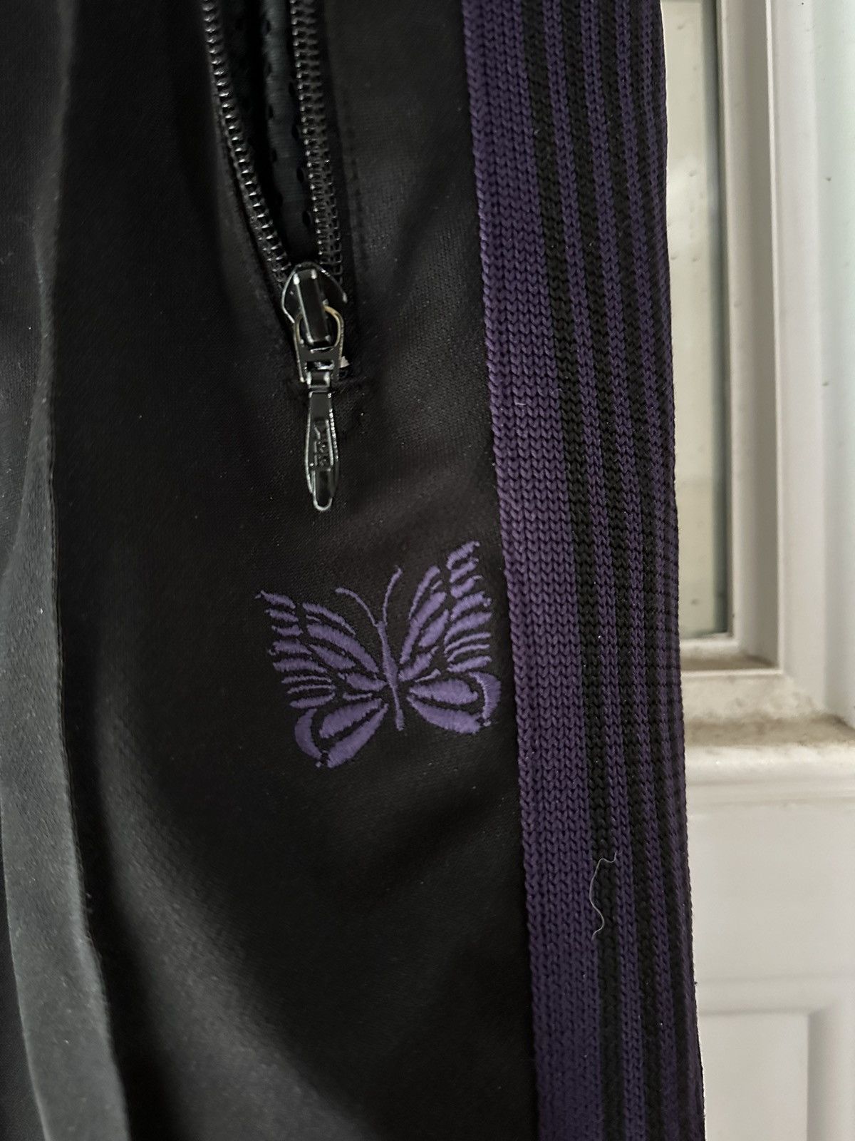 Needles Needles fitted black/purple track pants Size US 30 / EU 46 - 2 Thumbnail