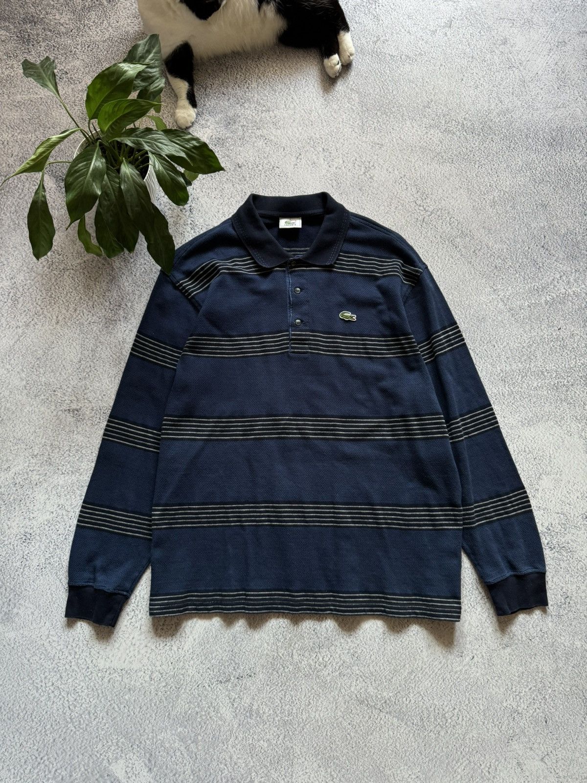 Lacoste × Vintage Vintage Lacoste sweater rugby 90s men’s M L sweatshirt Size US L / EU 52-54 / 3 - 1 Thumbnail