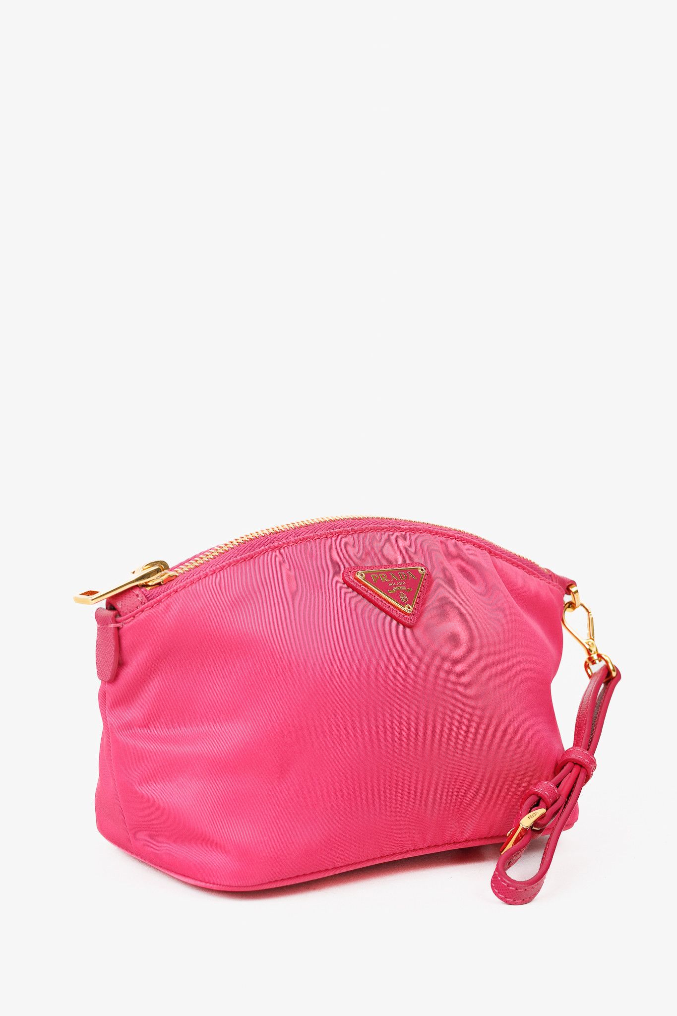 Prada Prada Vintage Fuchsia Pink Tessuto Nylon Wristlet Pouch Size ONE SIZE - 2 Thumbnail