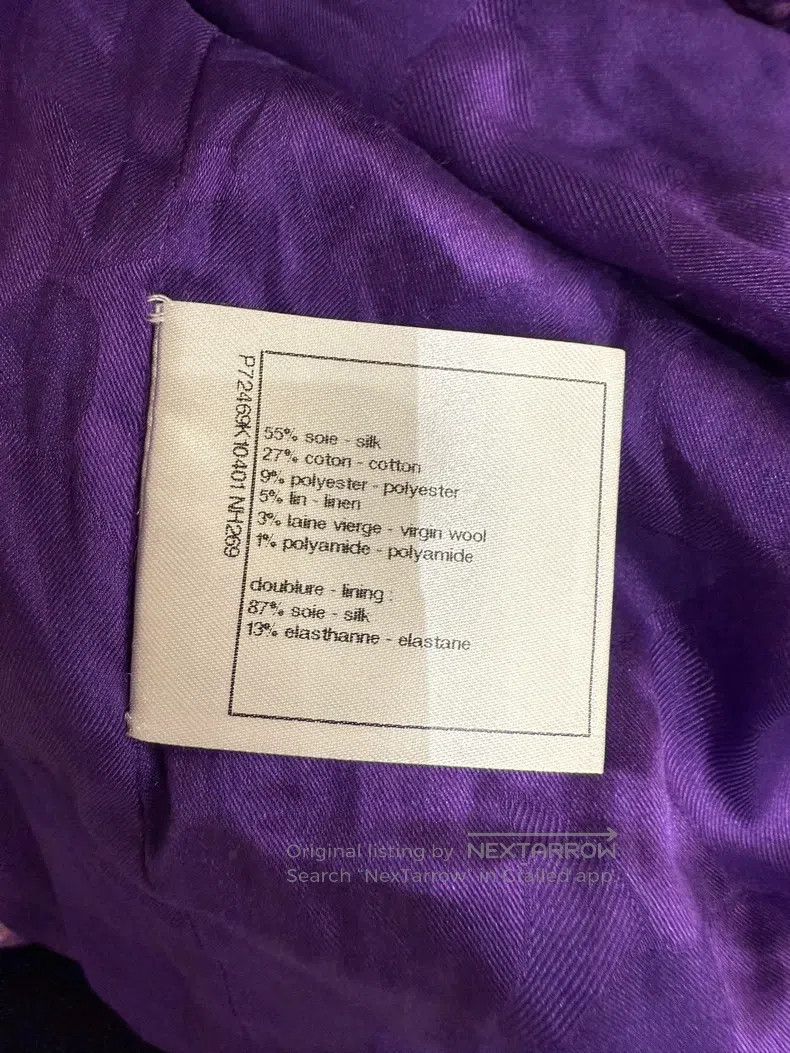 Chanel Chanel Purple tweed short sleeves Size XS / US 0-2 / IT 36-38 - 7 Thumbnail