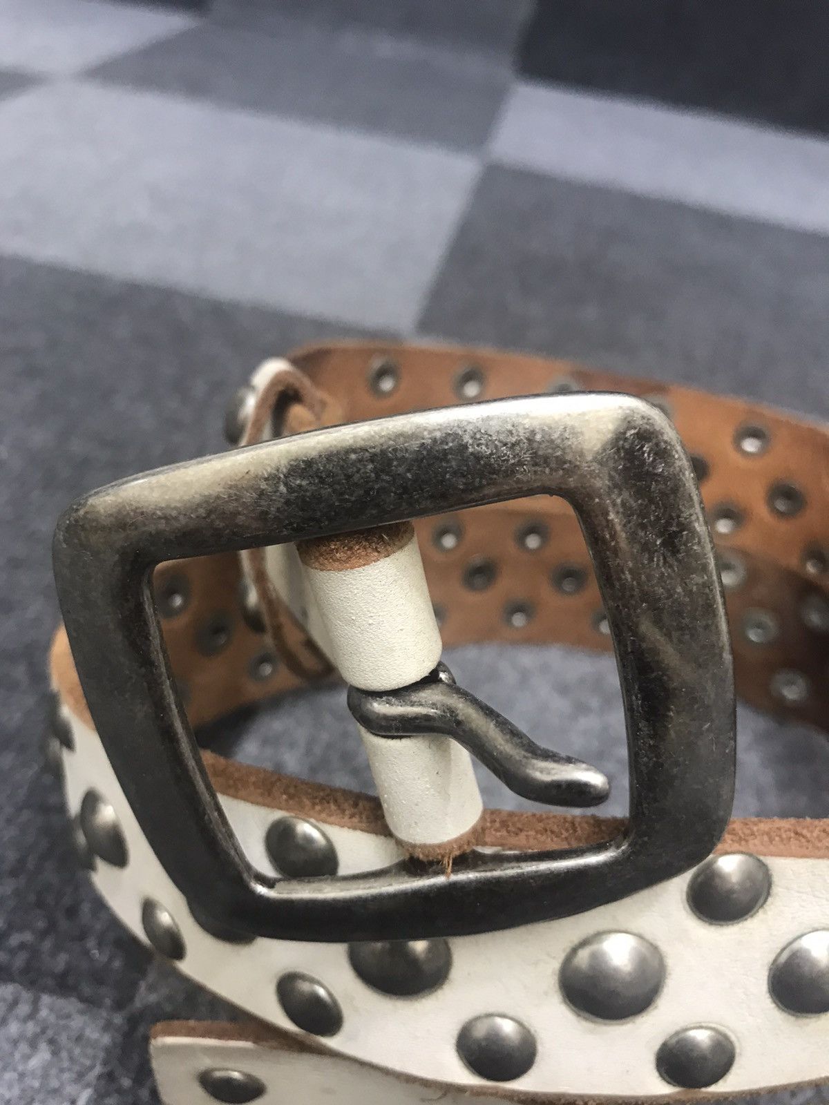 Genuine Leather × Seditionaries Very Rare Genuine Leather Studded Belt Size ONE SIZE - 2 Thumbnail