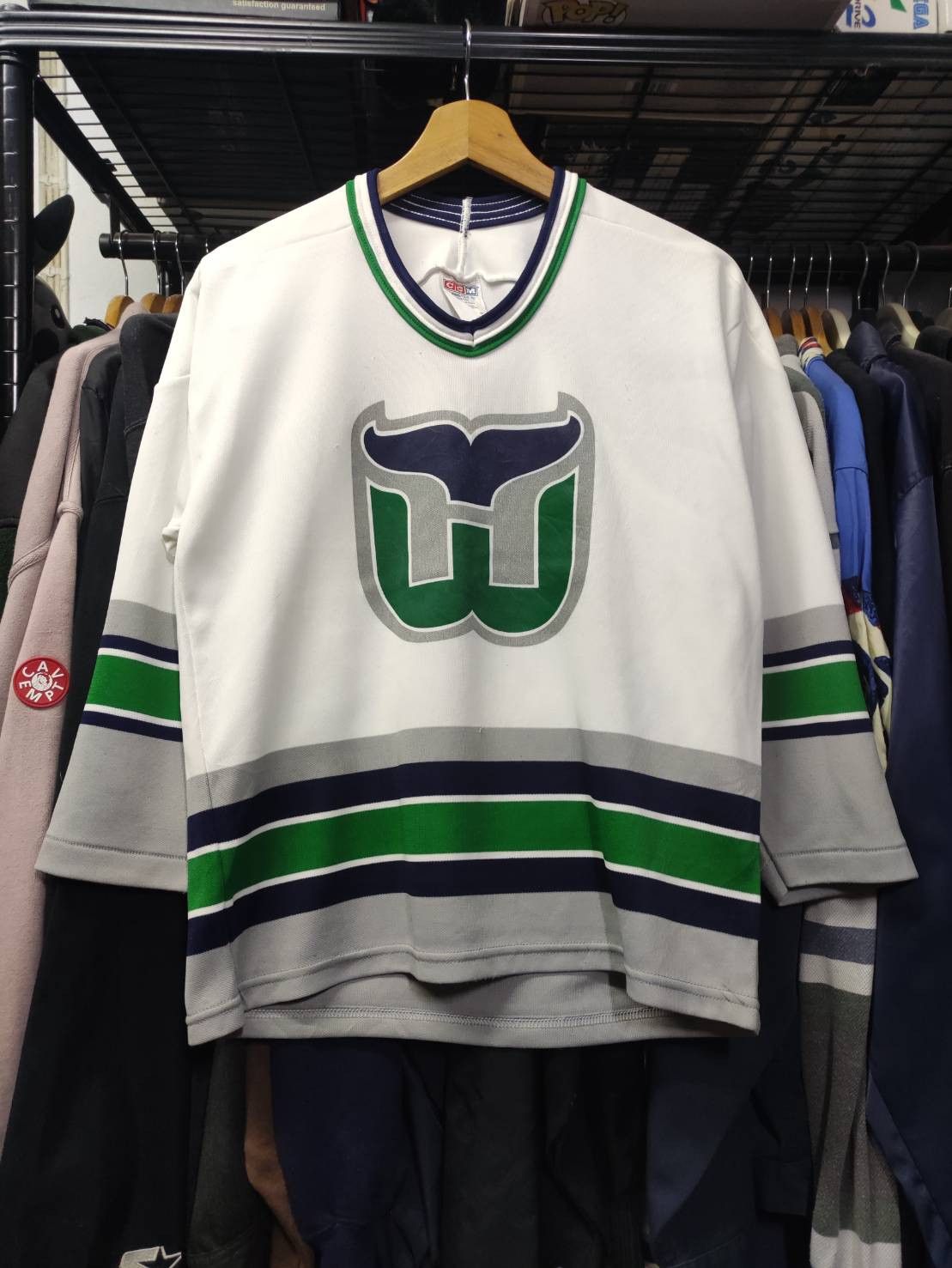 NHL Vtg 90's Hartford Whalers Team CCM Made in USA Jersey Size US M / EU 48-50 / 2 - 1 Thumbnail