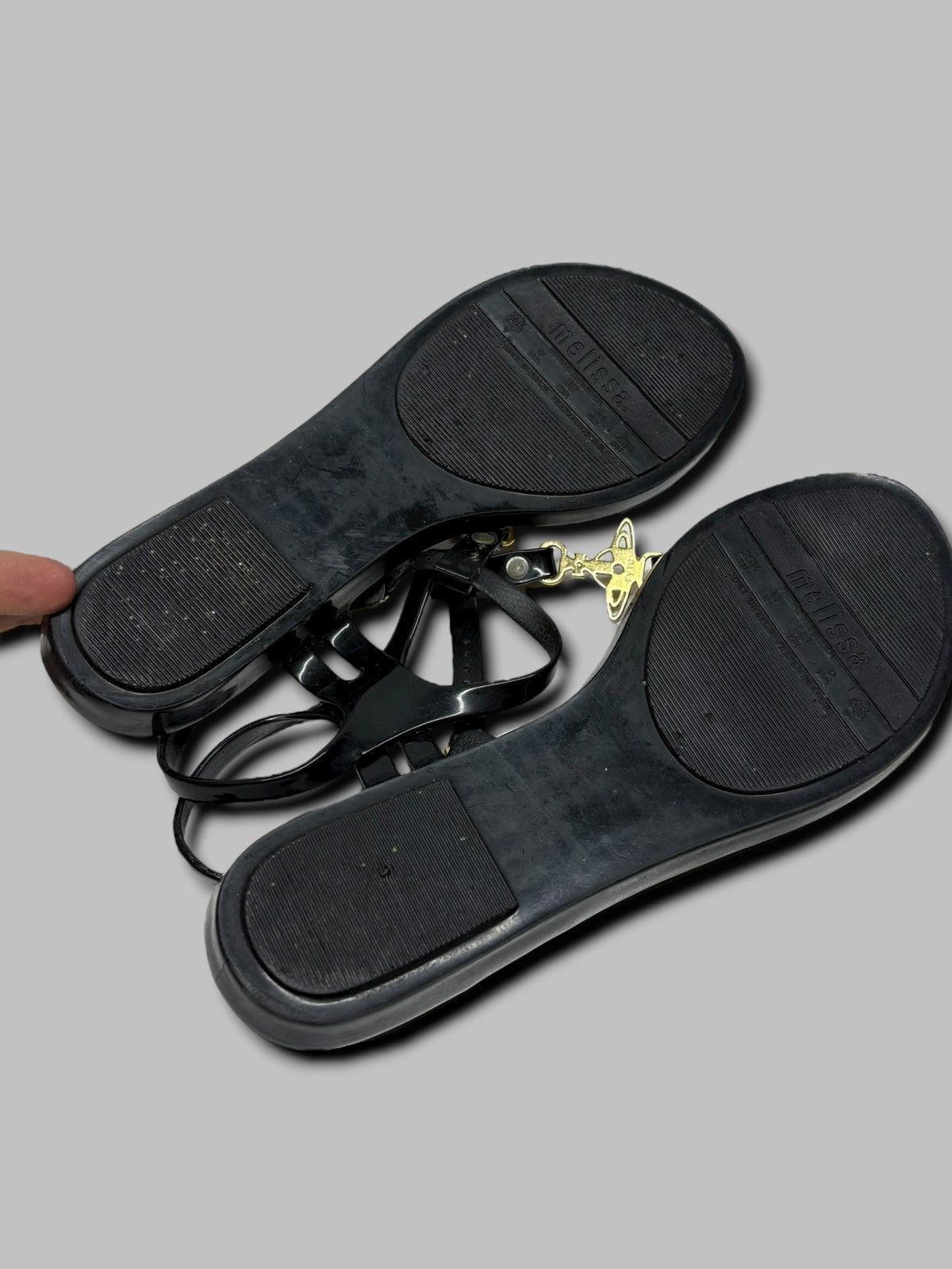 Vivienne Westwood Vivienne Westwood x Melissa Solar Orb Logo Black Sandals Size US 9 / IT 39 - 14 Thumbnail