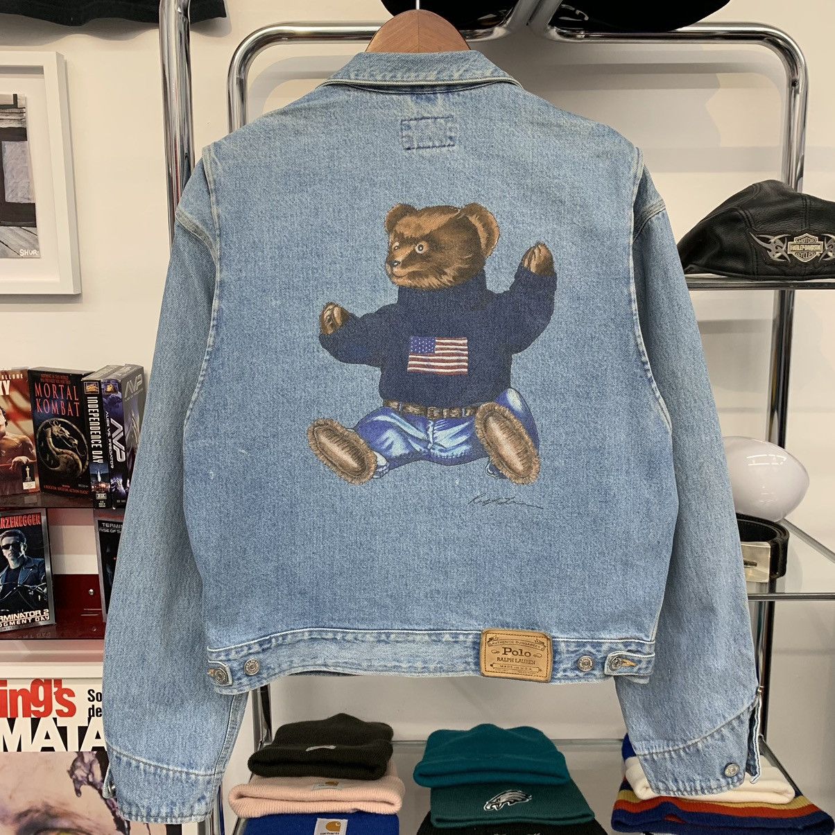 Polo Ralph Lauren Vintage 1990s Polo Ralph Lauren polo bear denim jacket |  Grailed