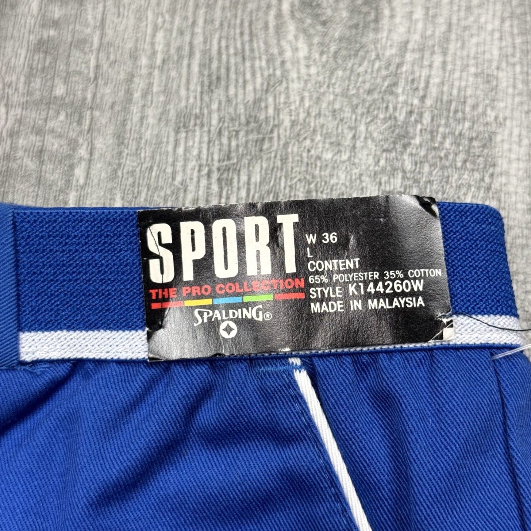 Spalding VINTAGE SPALDING PRO COACHES GYM SHORTS TENNIS BLUE HIGH CUT 3" 36 Size US 36 / EU 52 - 2 Thumbnail