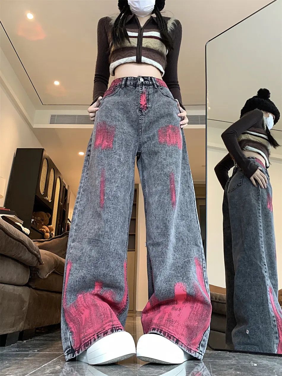 Japanese Brand × Jean Retro wide leg straight leg jeans Size US 30 / EU 46 - 1 Thumbnail